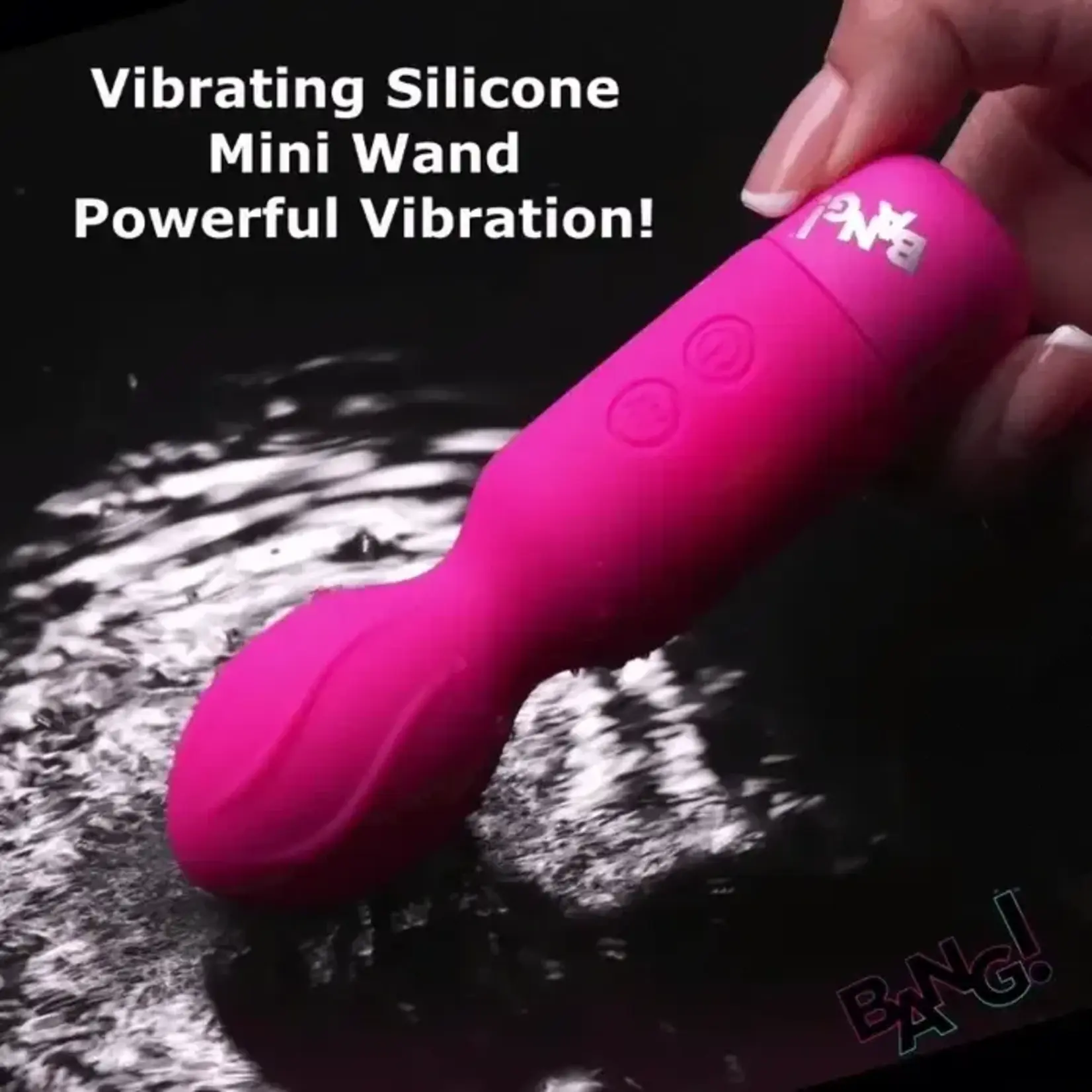 Bang! 18X Vibrating Silicone Mini Wand - Pink