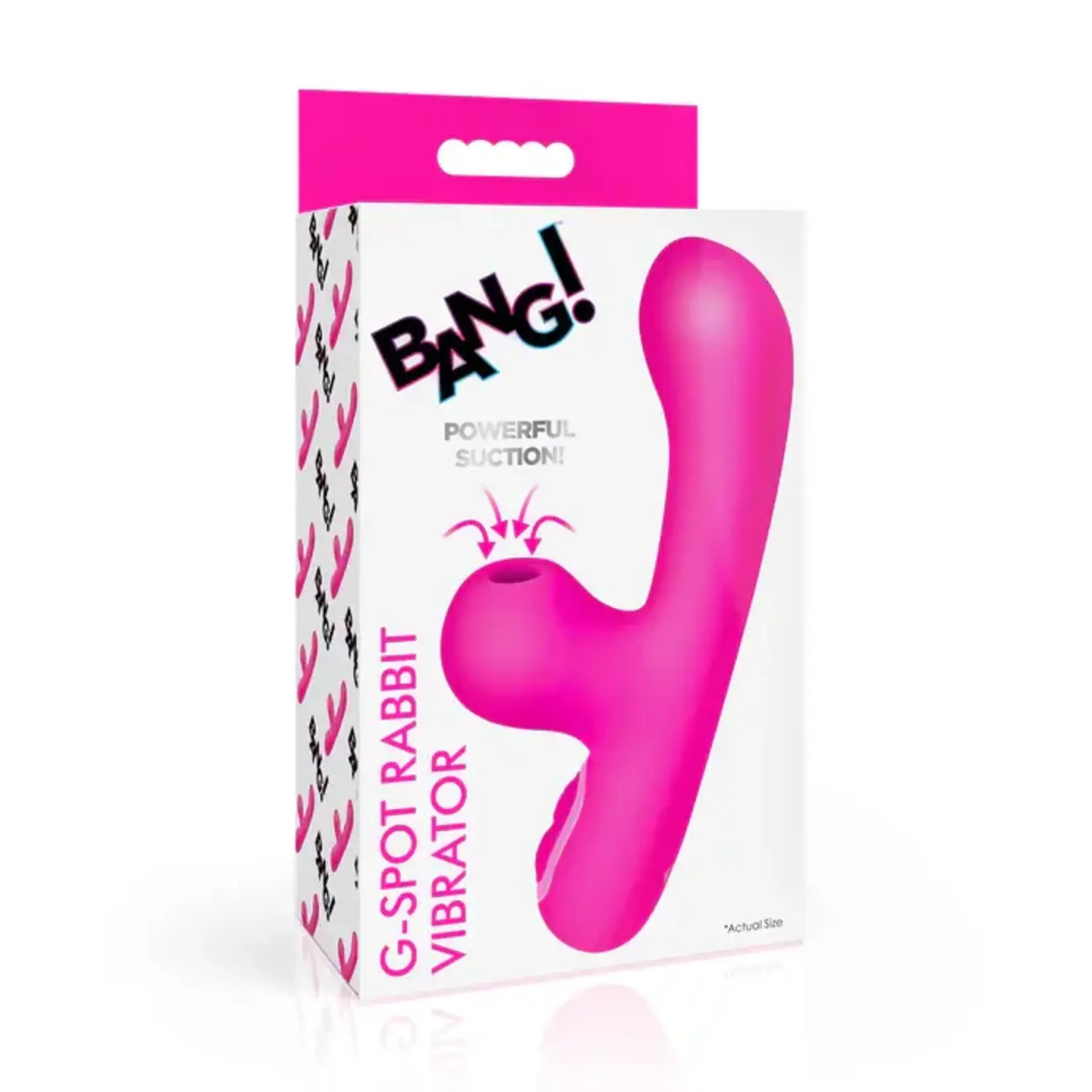 Bang! G-Spot Rabbit Rechargeable Silicone Vibrator - Pink