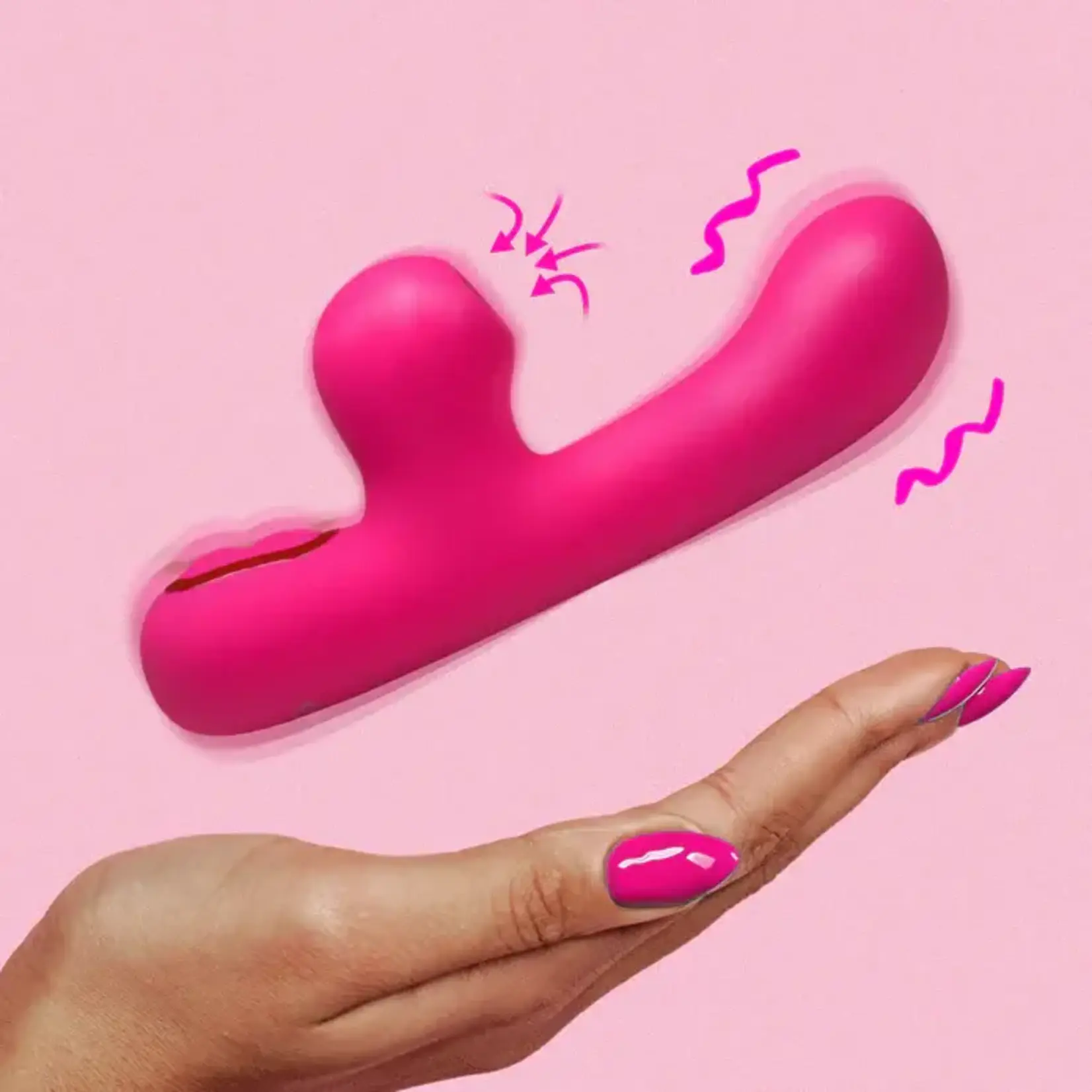 Bang! G-Spot Rabbit Rechargeable Silicone Vibrator - Pink
