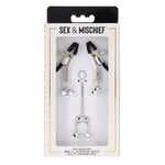 Sex & Mischief Shadow Bell Nipple Clit Jewelry - Black/Silver