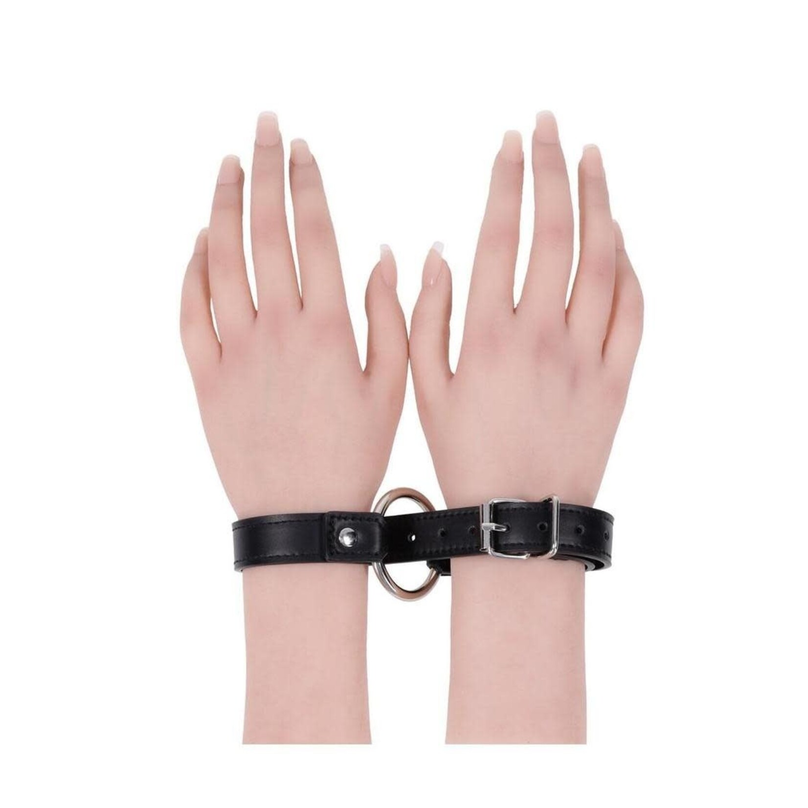 Sex & Mischief Shadow Convertible Cuffs - Black/Silver