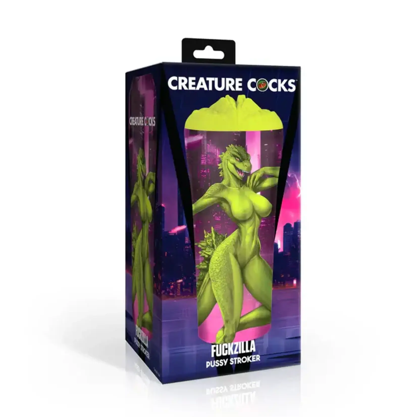 Creature Cock Fuckzilla Silicone Pussy Stroker - Green