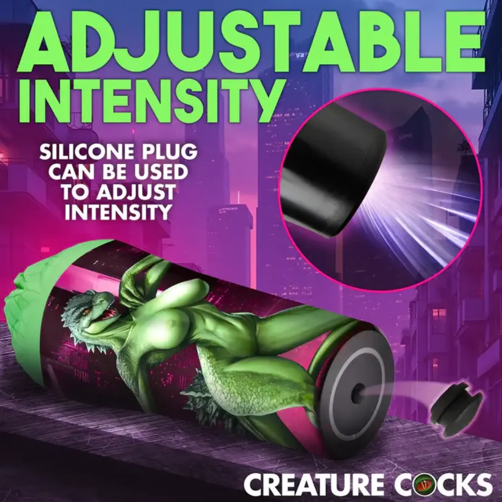 Creature Cock Fuckzilla Silicone Pussy Stroker - Green