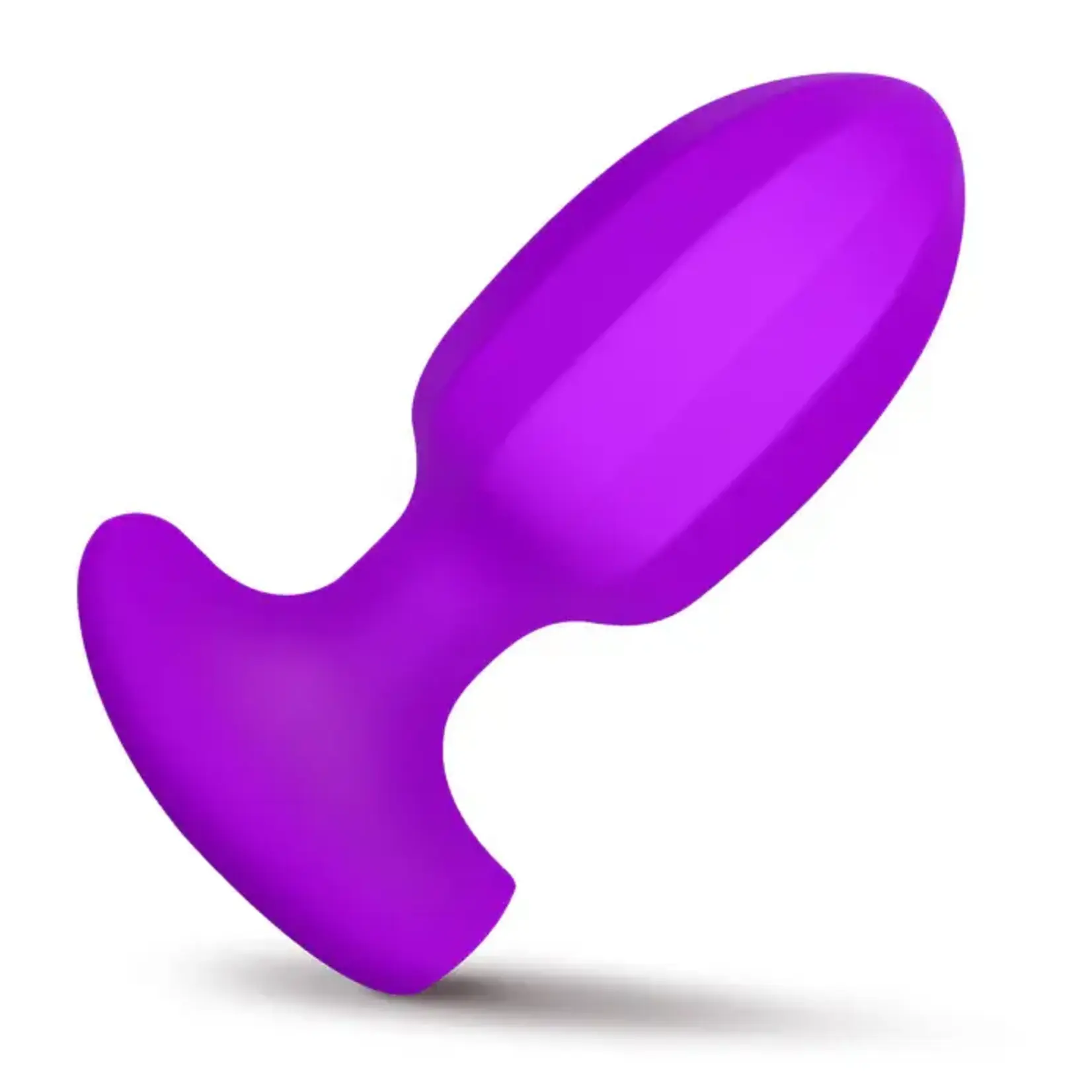 Bang! Ribbed Vibrating Silicone Butt Plug - Purple