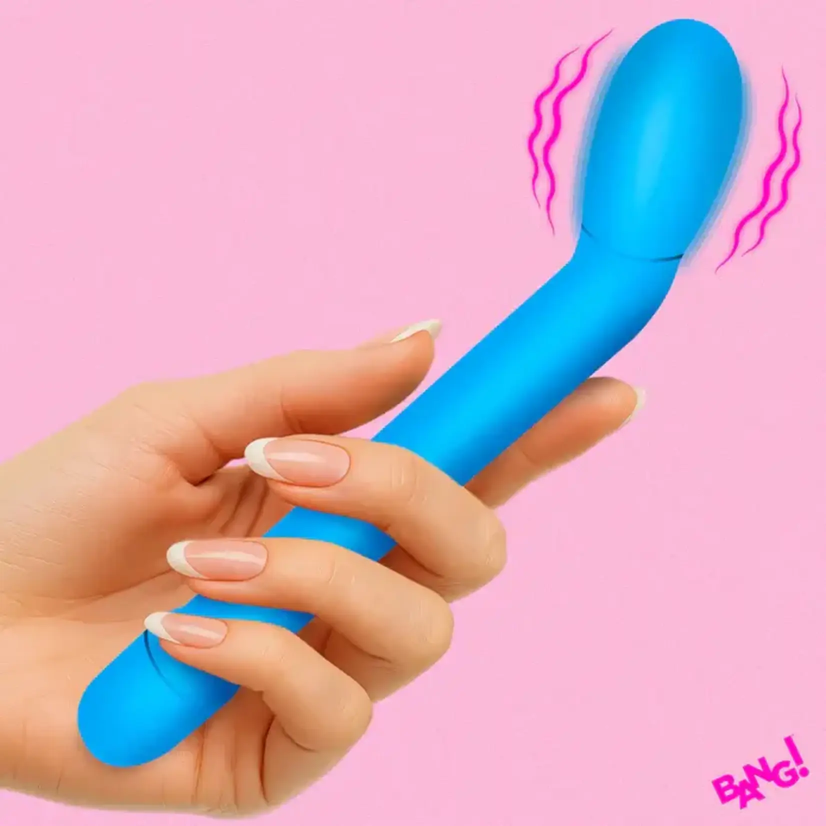 Bang Slim G-Spot Rechargeable Silicone Vibrator - Blue