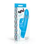Bang! Rotating Beads Rechargeable Silicone Rabbit Vibrator- Blue
