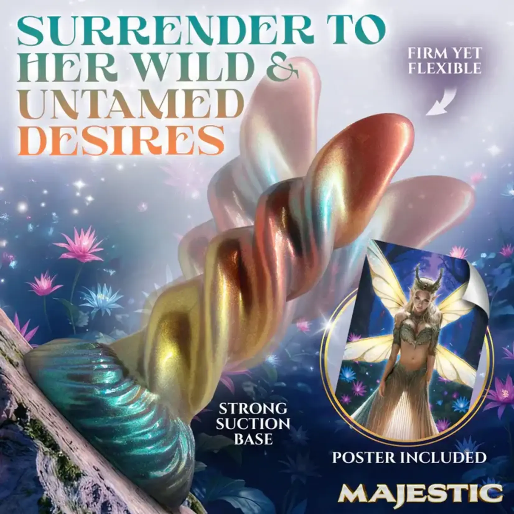 Creature Cocks Celina Fairy Silicone Dildo - Multicolors