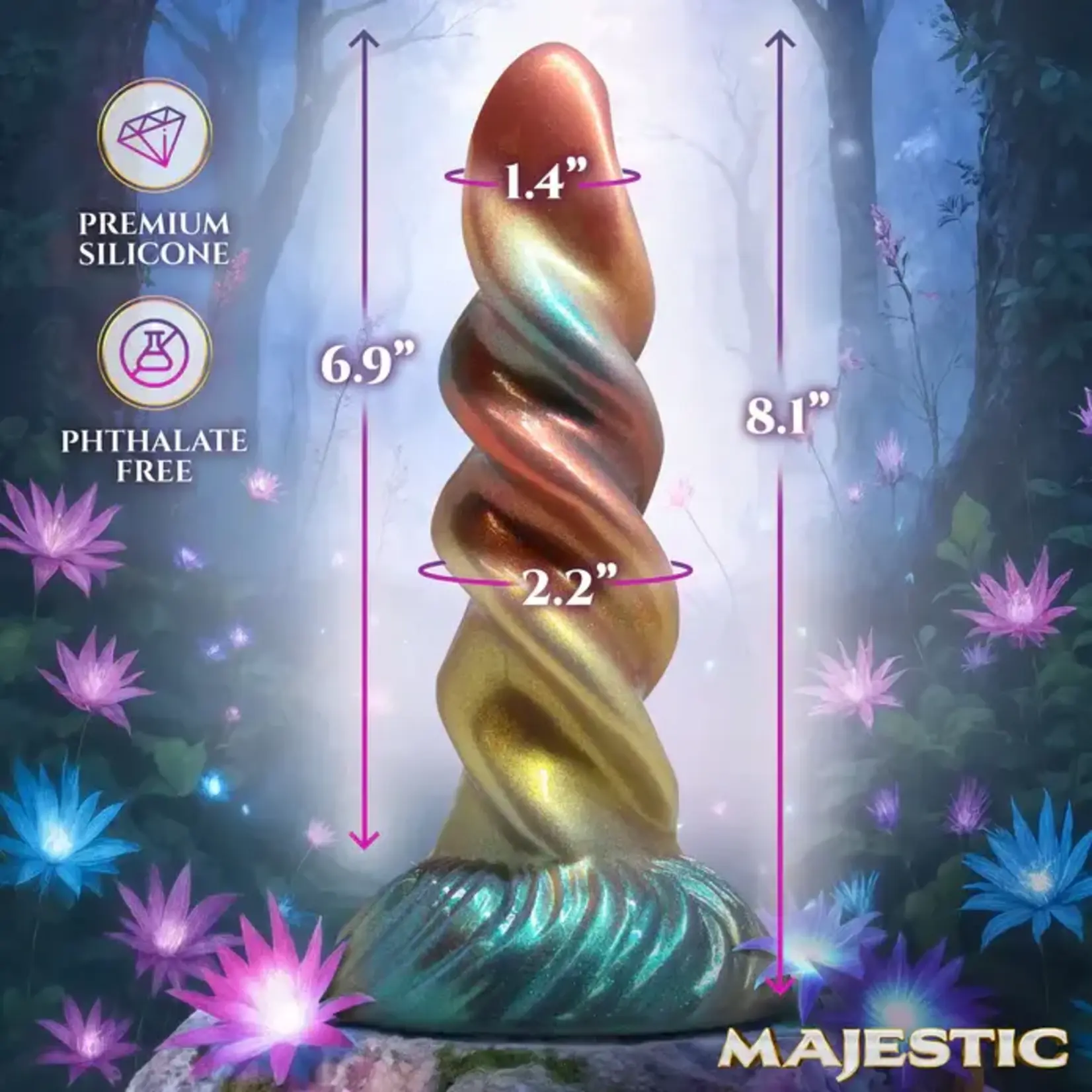 Creature Cocks Celina Fairy Silicone Dildo - Multicolors