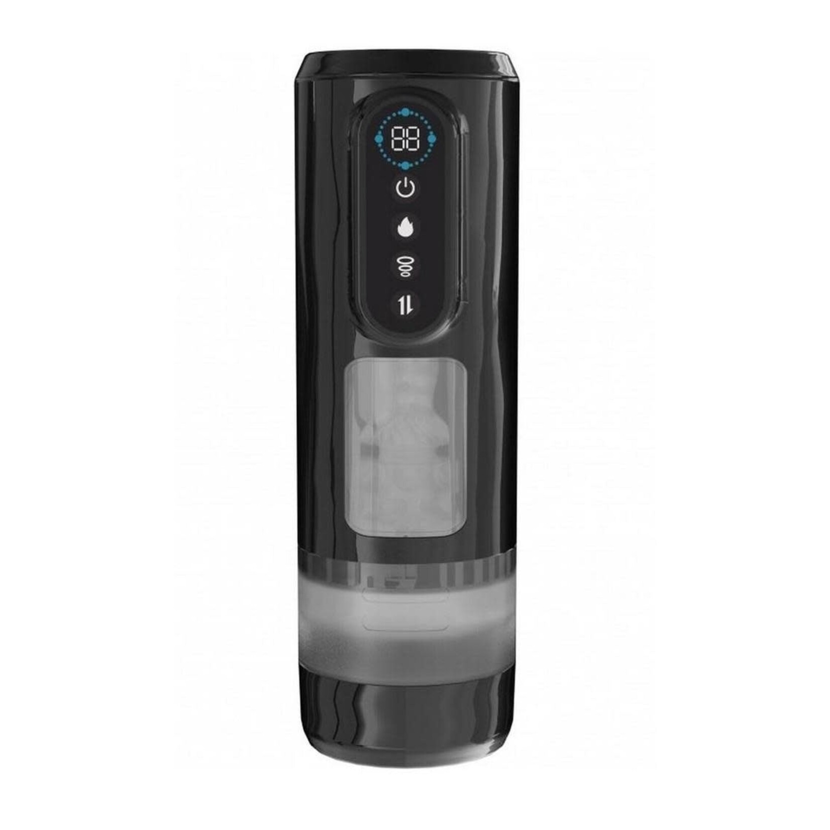 Pumped Sensurge Automatic Rechargeable Heating, Sucking, Thrusting, Vibrating Male Pump - Black