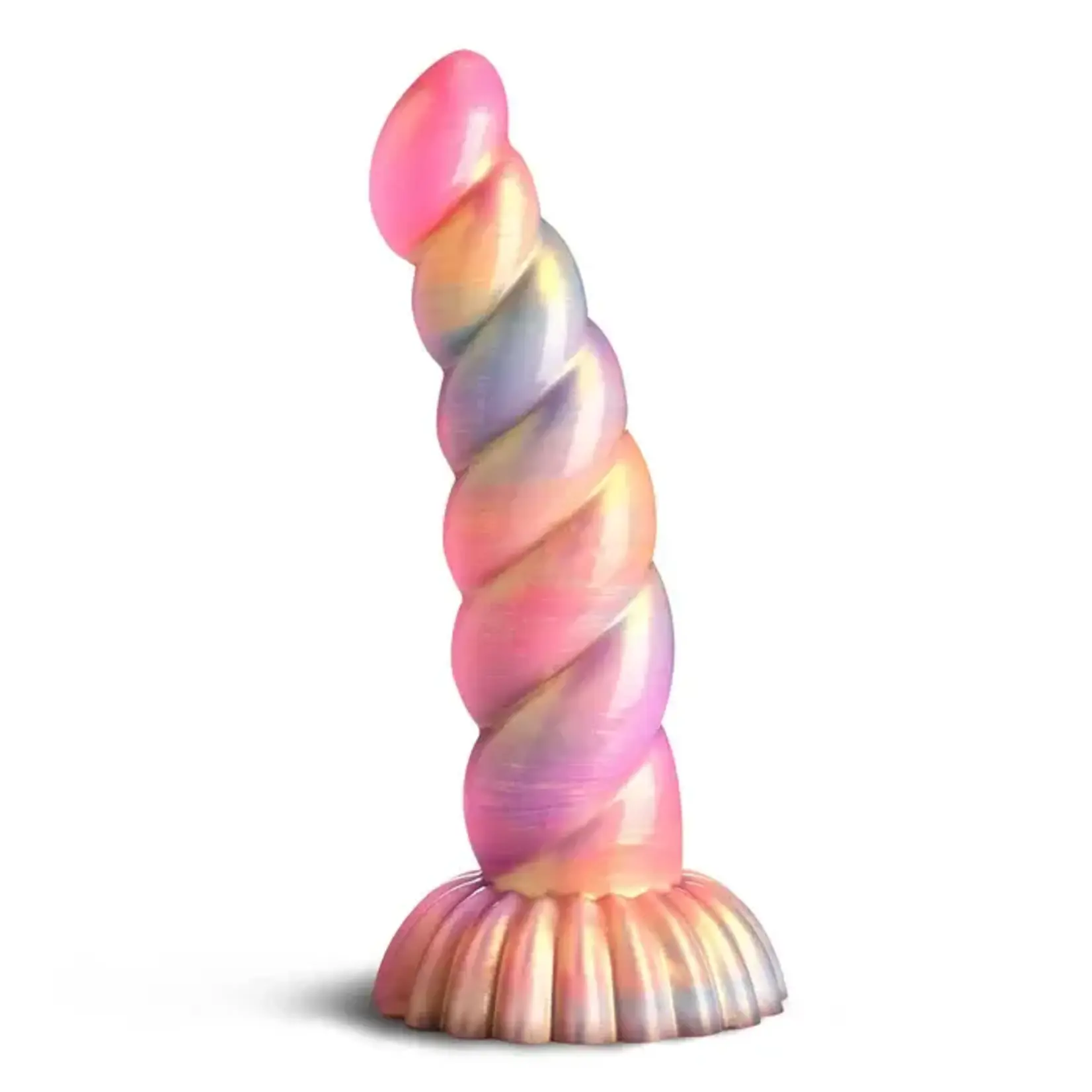Creature Cocks Aurora Unicorn Silicone Dildo - Rainbow