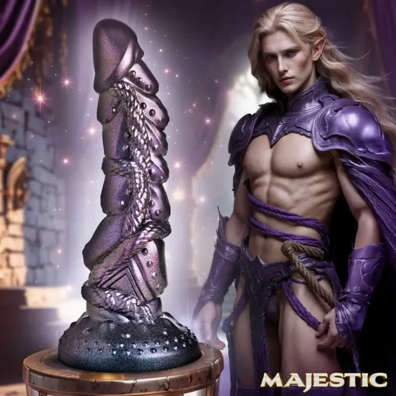 Creature Cocks Ilias Elf Silicone Dildo 8.5in - Silver