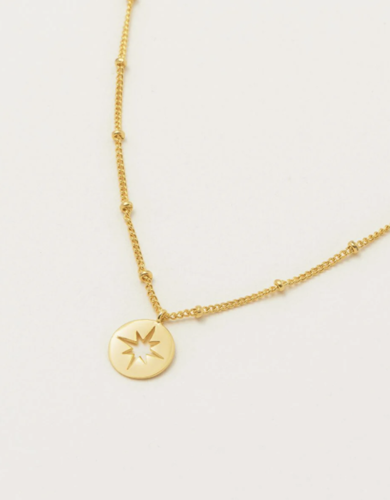 Estella Bartlett Estella B Starburst Disc Gold Necklace