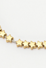Estella Bartlett Estella B Gold Stars So Bright Silver Cord Bracelet