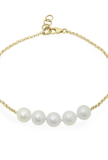 Victoria Six Victoria 6 Five Tiny Fresh Pearl Gold Brace