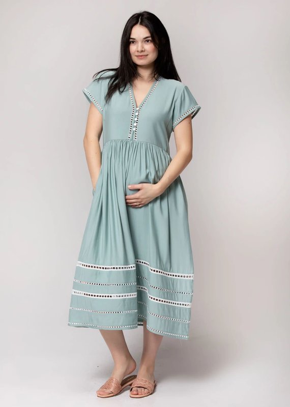 NOM Maternity NOM Delphi S/S Short Dress