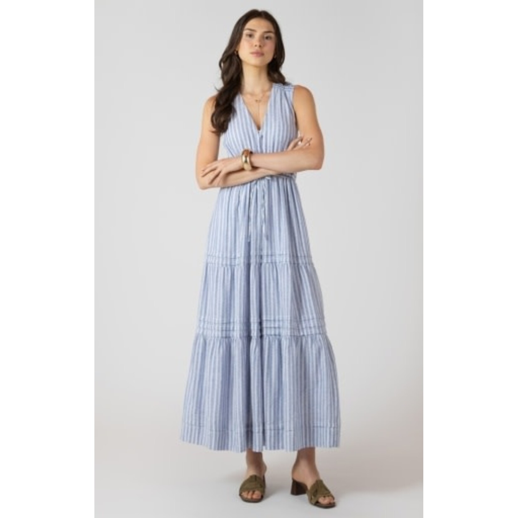 Dex Clothing 2722519 D PLEAT DETAIL SMACKED WAIST DRESS