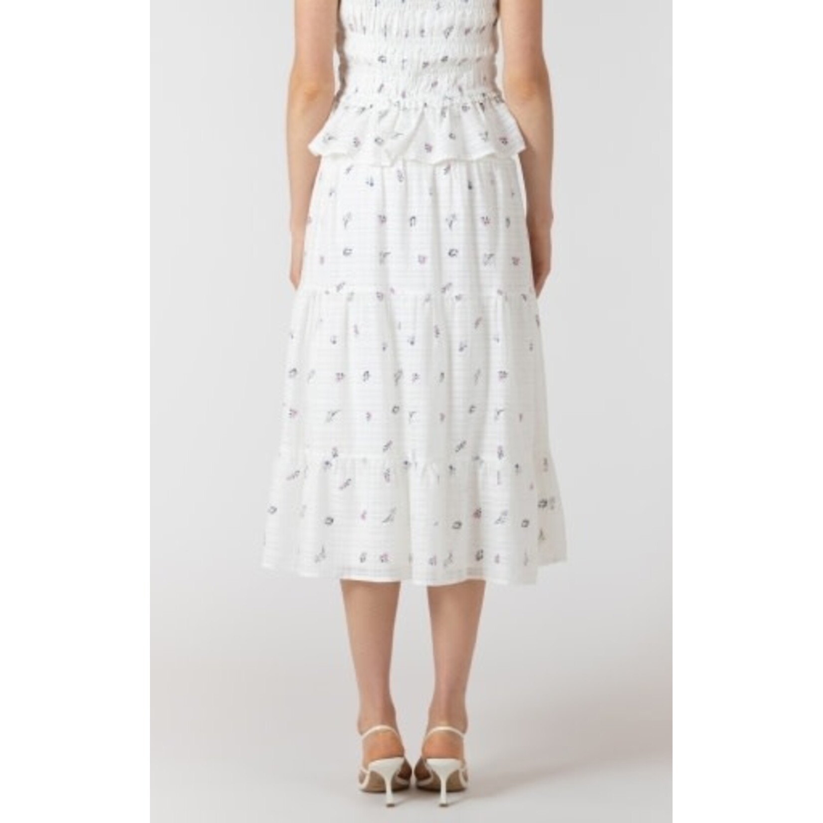 Dex Clothing 2722714 D SMOKED WAIST MIDI SKIRT