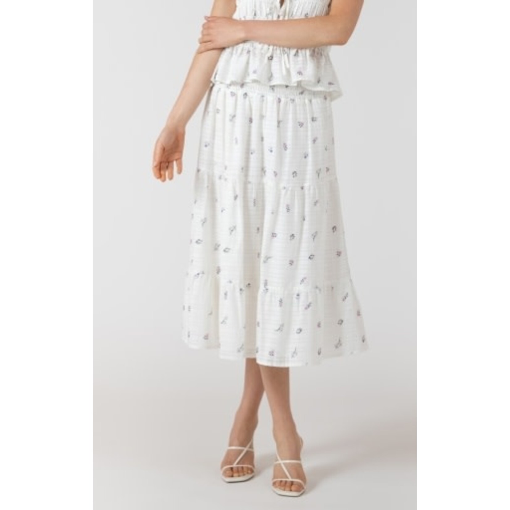 Dex Clothing 2722714 D SMOKED WAIST MIDI SKIRT