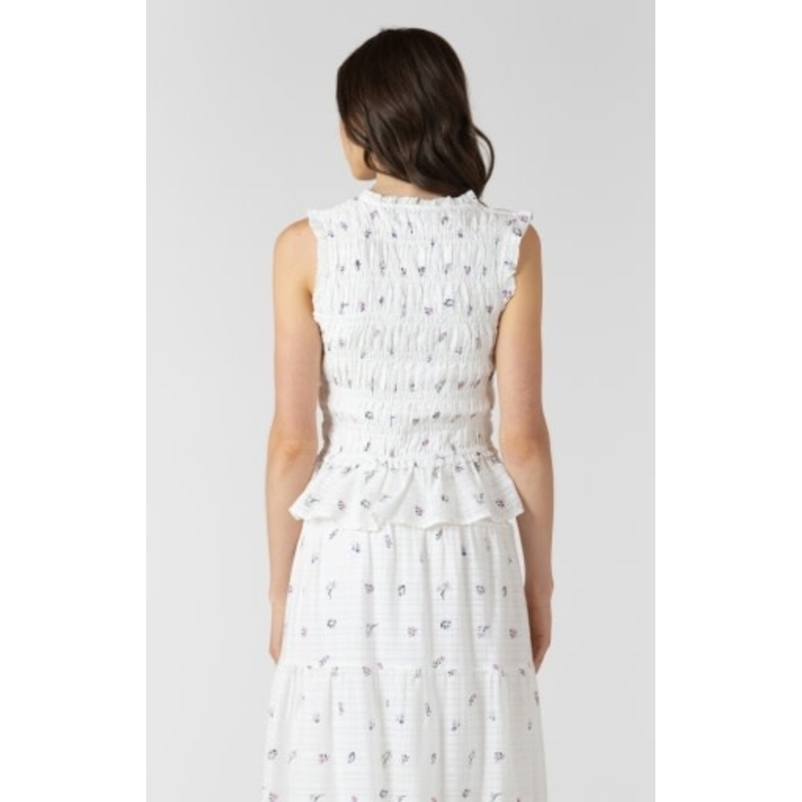 Dex Clothing 2723719 D ELASTIC DETAIL TIE-FRONT TOP