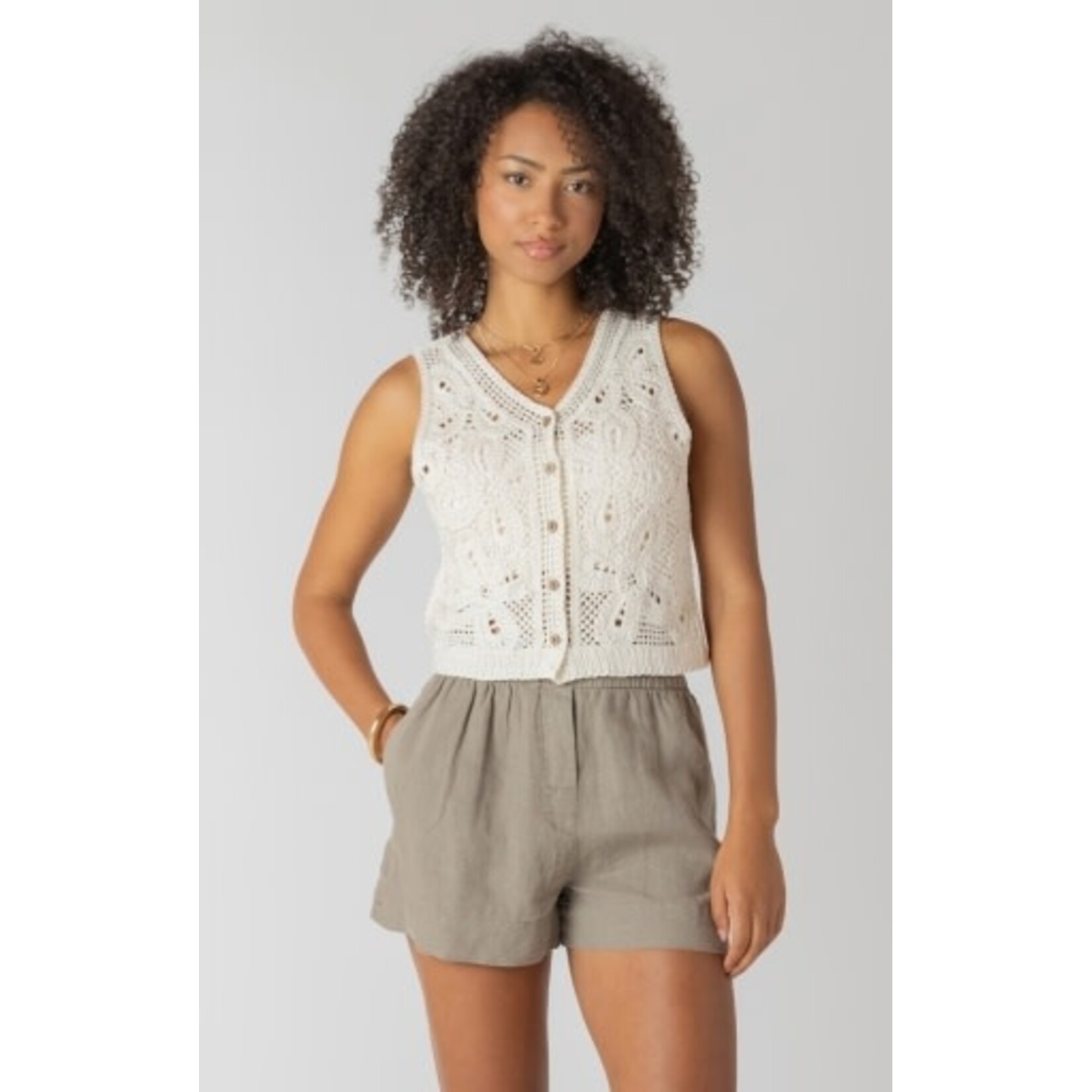 Dex Clothing 2727027 DG CROCHET BUTTONED VEST