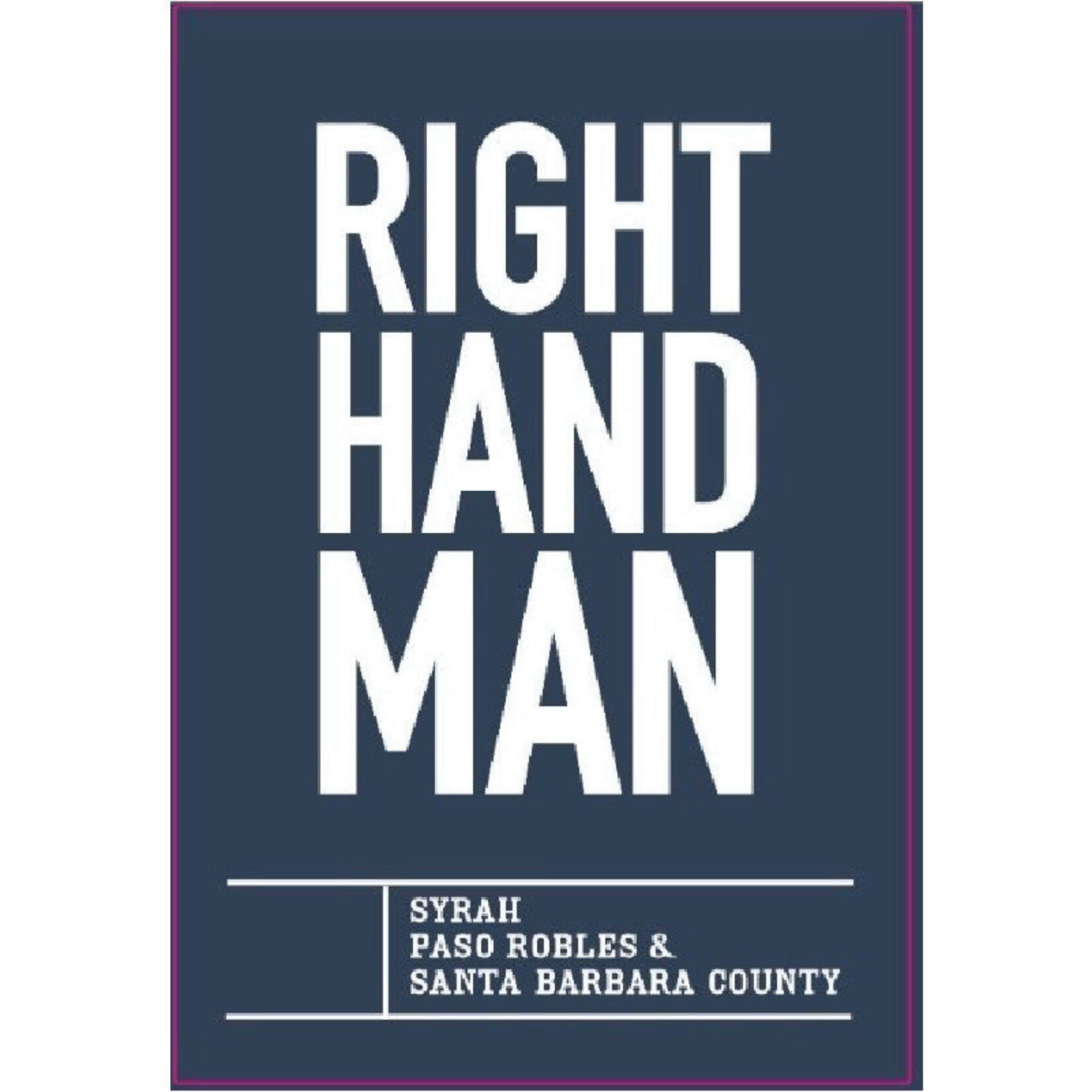 MCPRICE MYERS • RIGHT HAND MAN SYRAH • .750L • BOTTLE