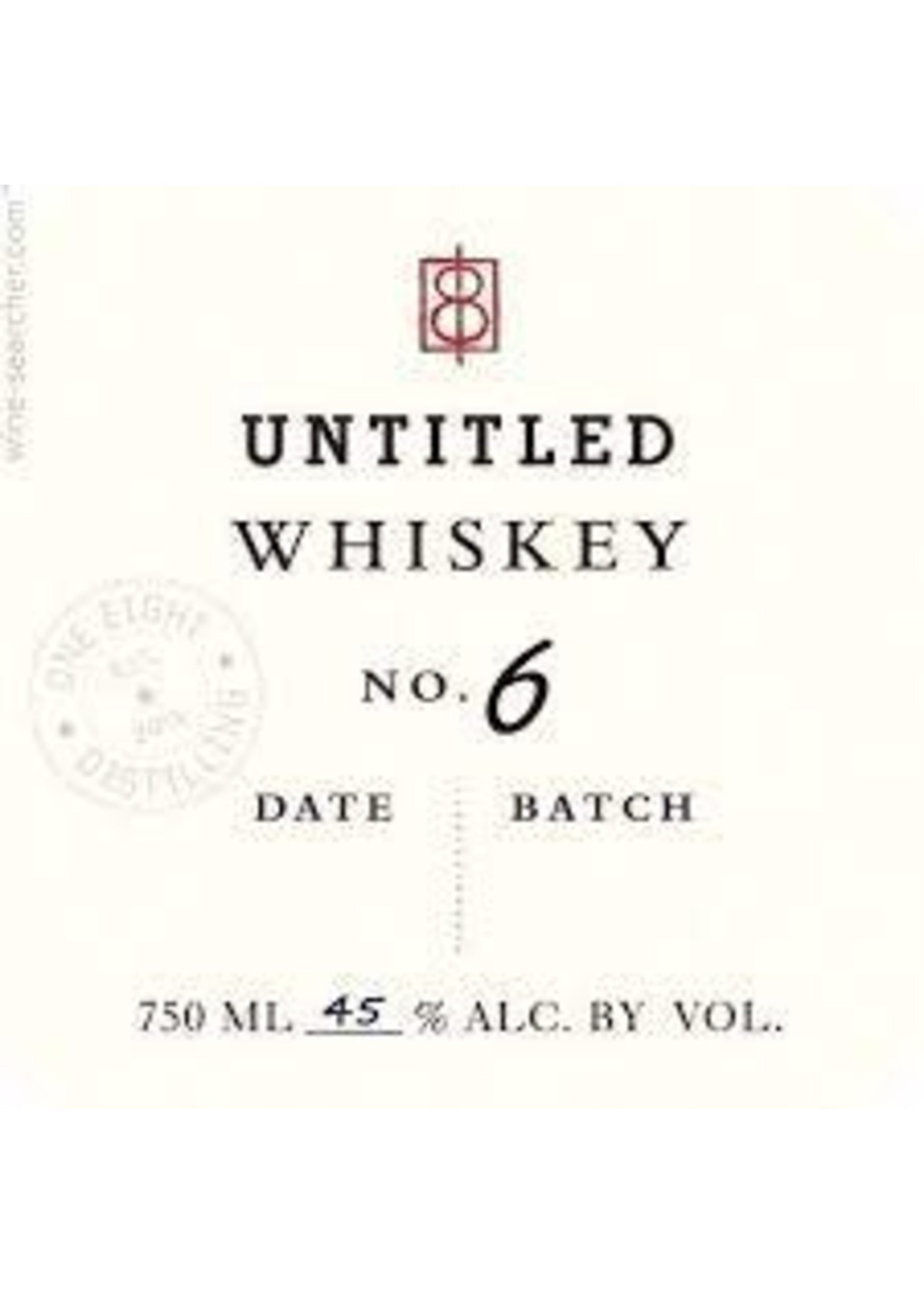 One Eight Distilling Untitled Whiskey No. 6, Batch #2 750ml