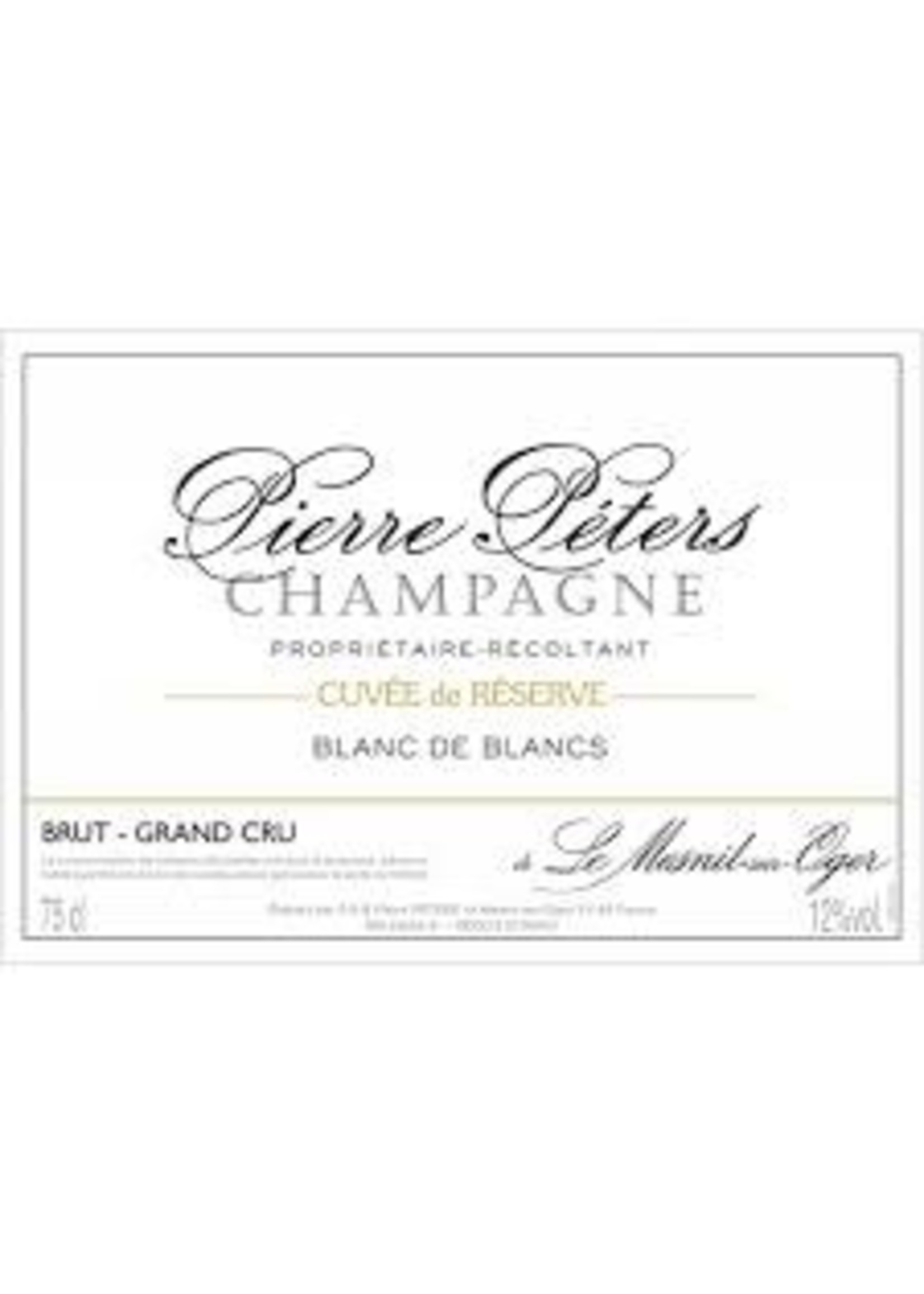 Pierre Peters Champagne Cuvee de Reserve Blanc de Blancs Brut 750ml