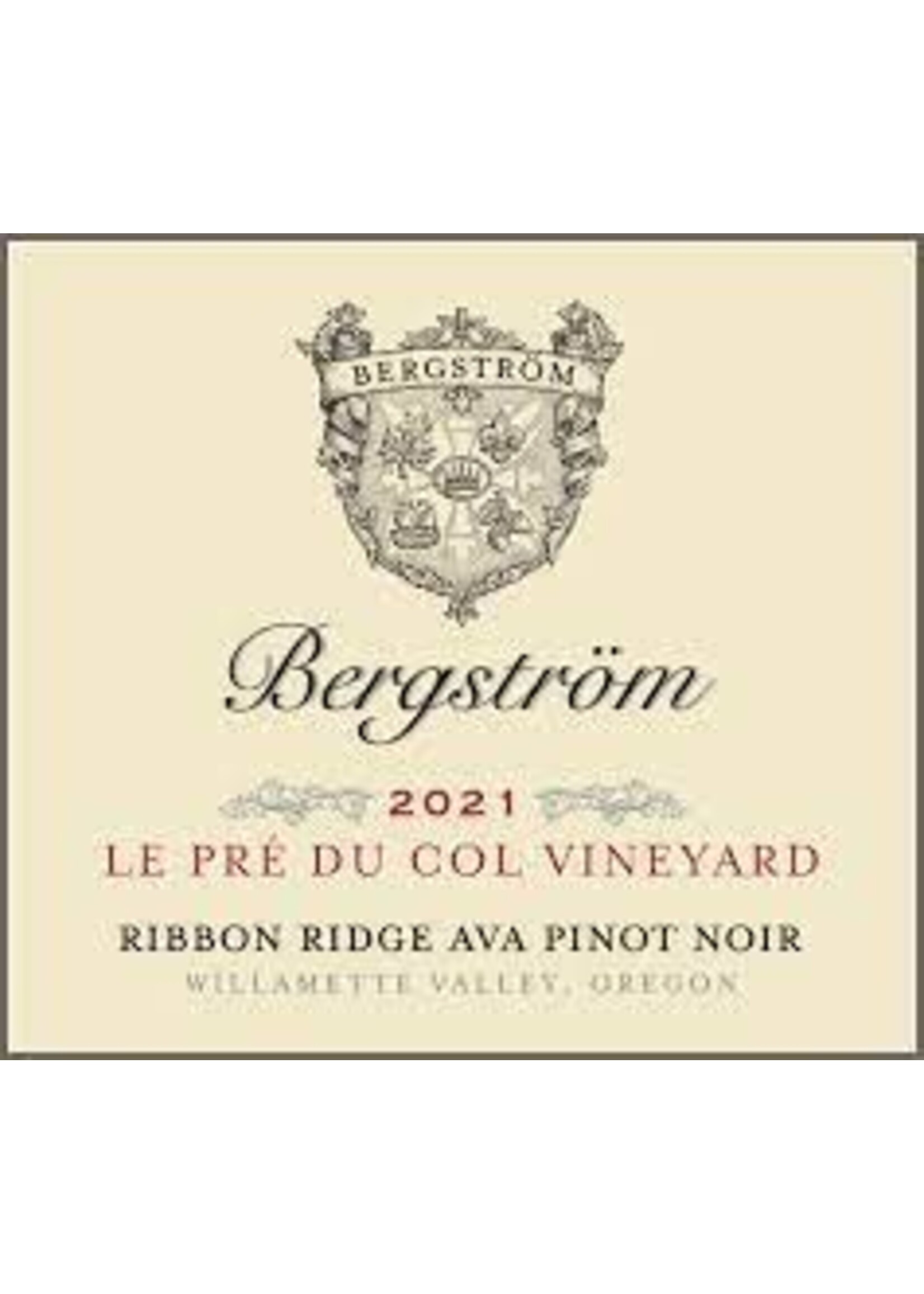 Bergstrom 2022 Pinot Noir Le Pre Du Col Vineyard 750ml