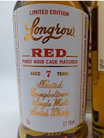 Longrow 'Red' Limited Edition Pinot Noir Casks Peated 7 Year Old 57.1% Single Malt Scotch Whisky 700ml