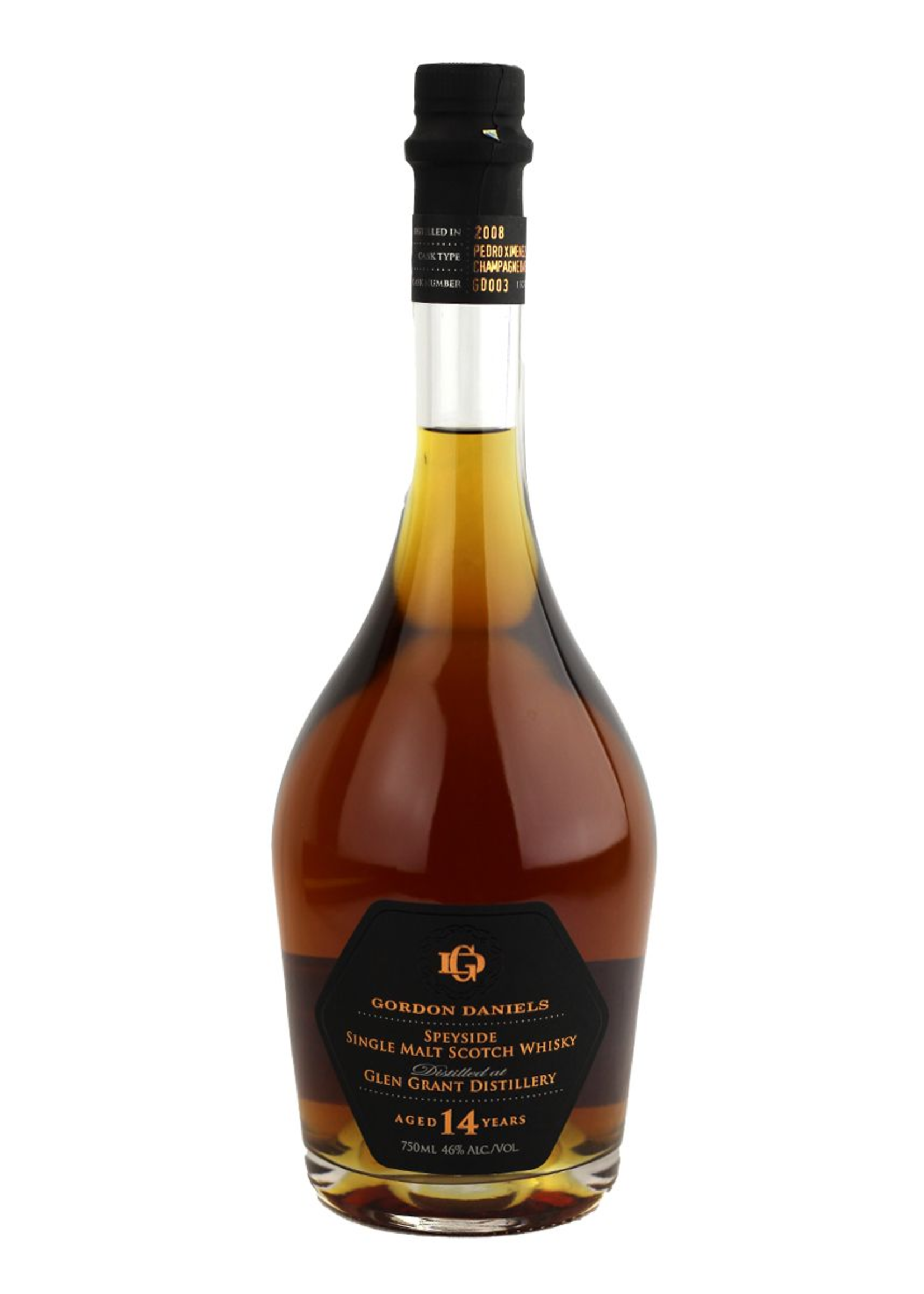 Gordon Daniels Glen Grant 14 year old Speyside Single Malt Whisky, 2008, 46%, 750ml