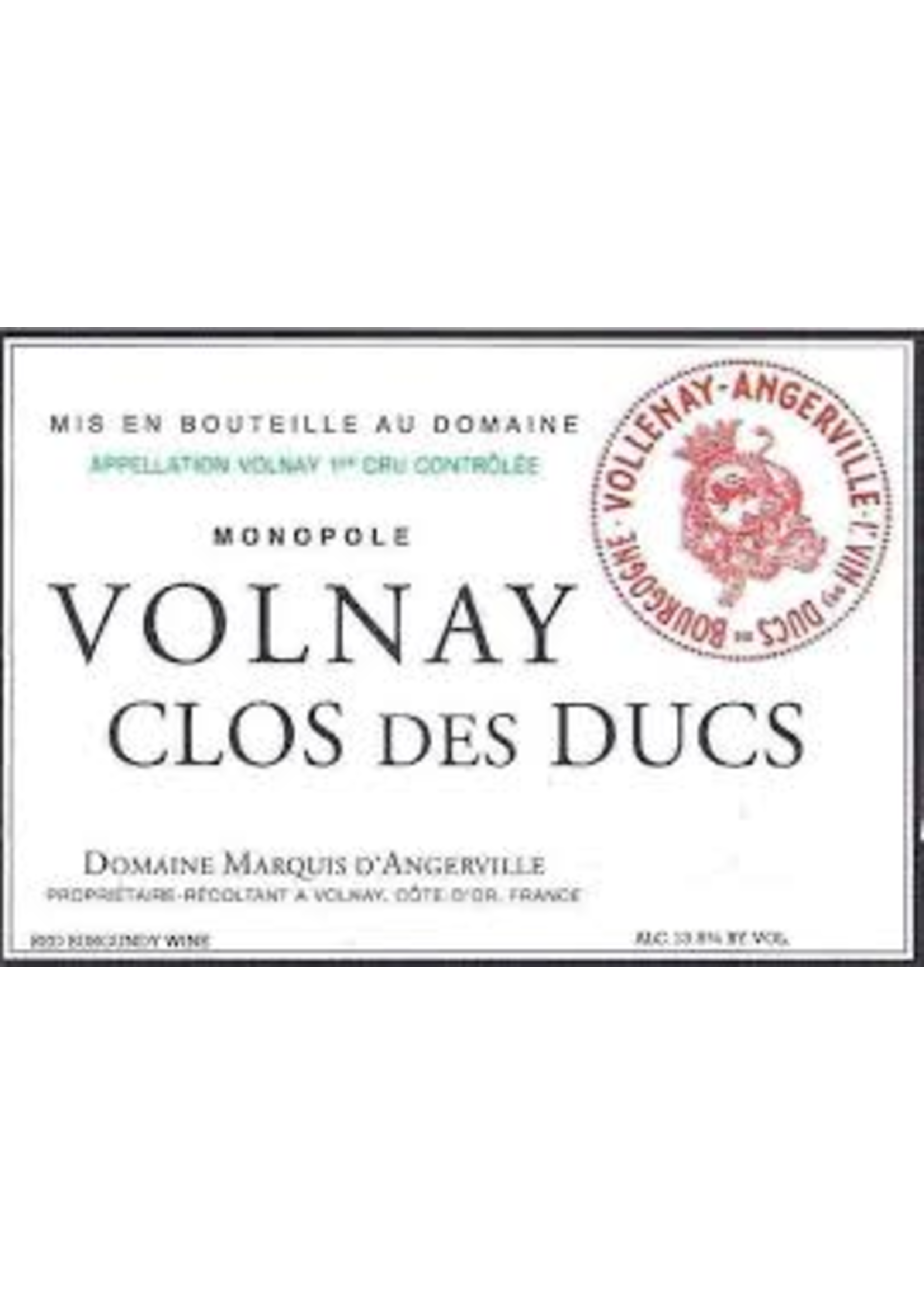 Domaine Marquis d'Angerville 2022 Volnay 1er Cru Clos des Ducs 750ml