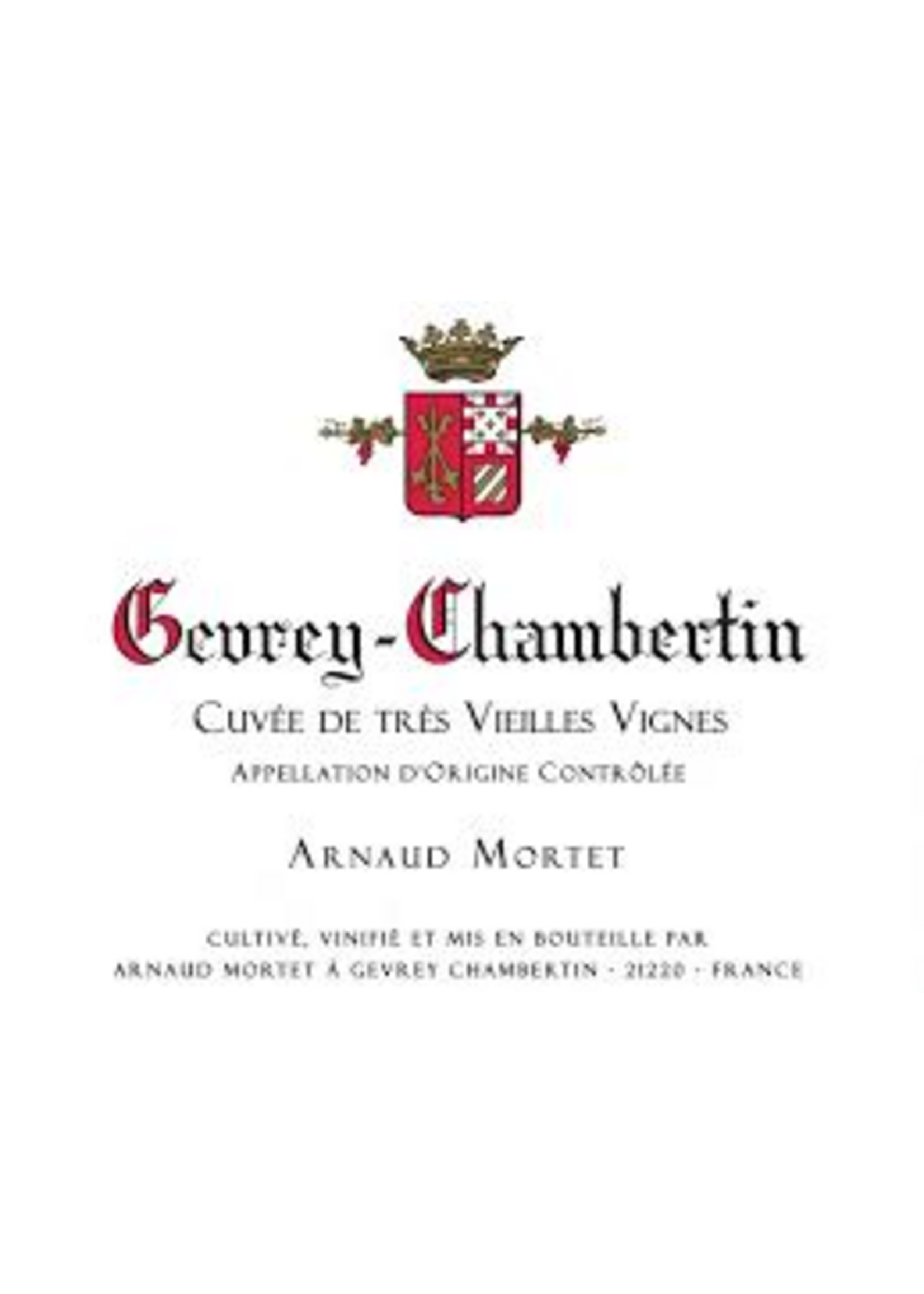 Arnaud Mortet 2022 Gevrey-Chambertin Cuvee de Tres Vieilles Vignes 750ml