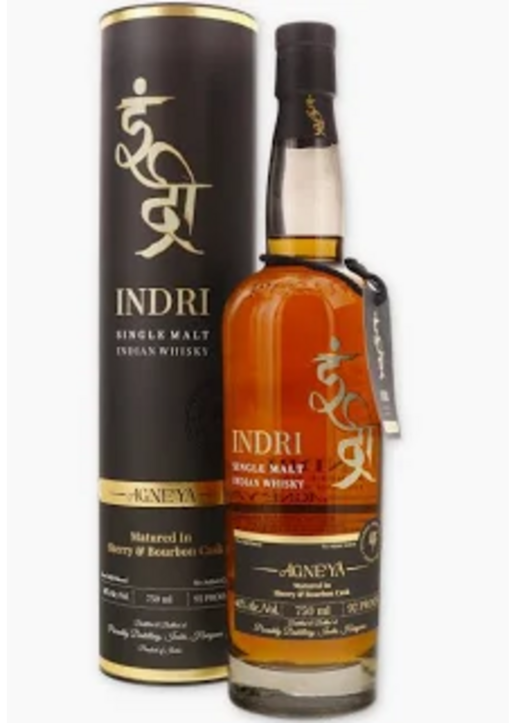 Indri 'Agneya' Sherry & Bourbon Cask Finish Single Malt Whisky 750ml