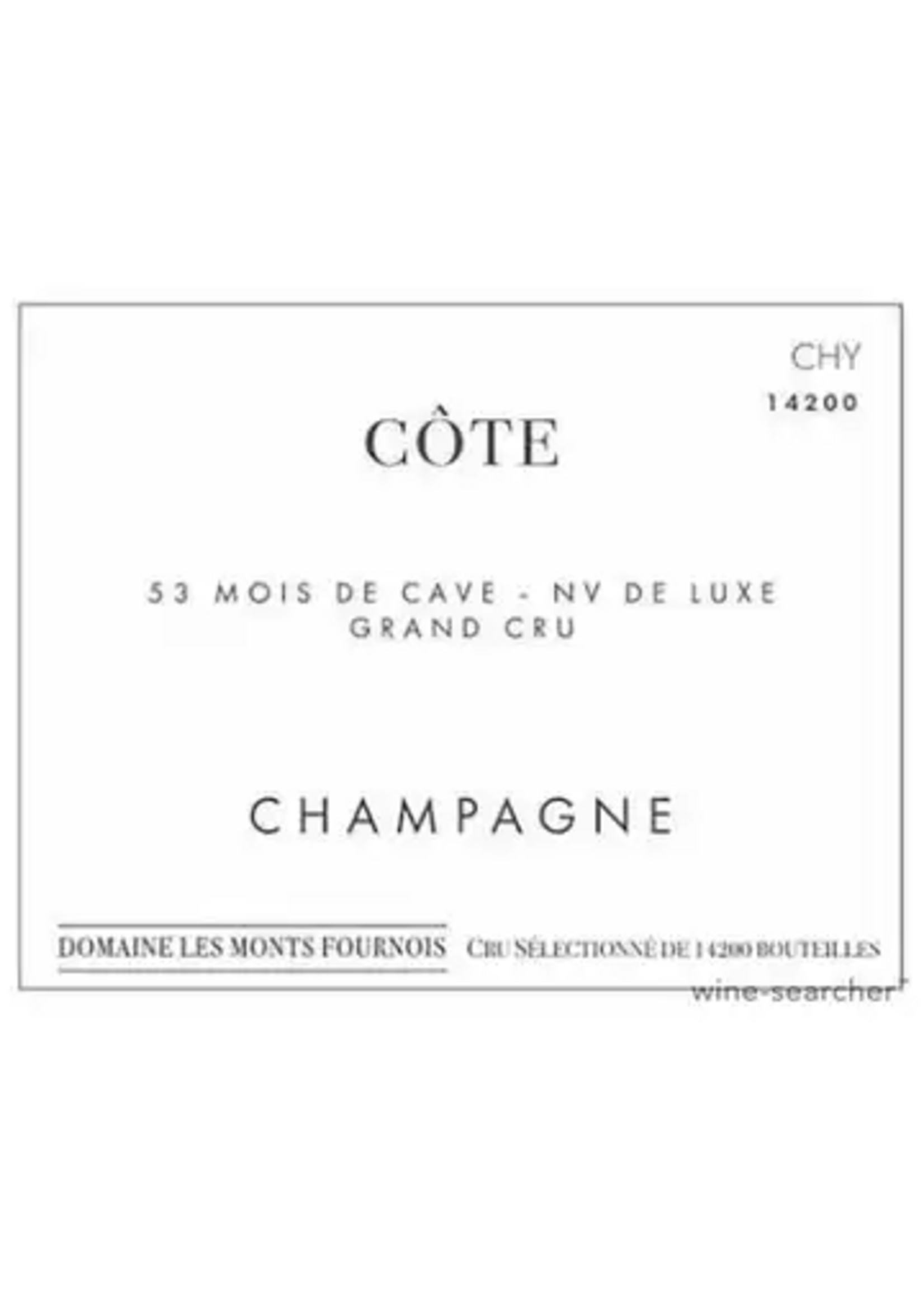 Monts Fournois Champagne 'Cote' Chouilly Grand Cru 53 Mois de Cave Blanc de Blancs 750ml