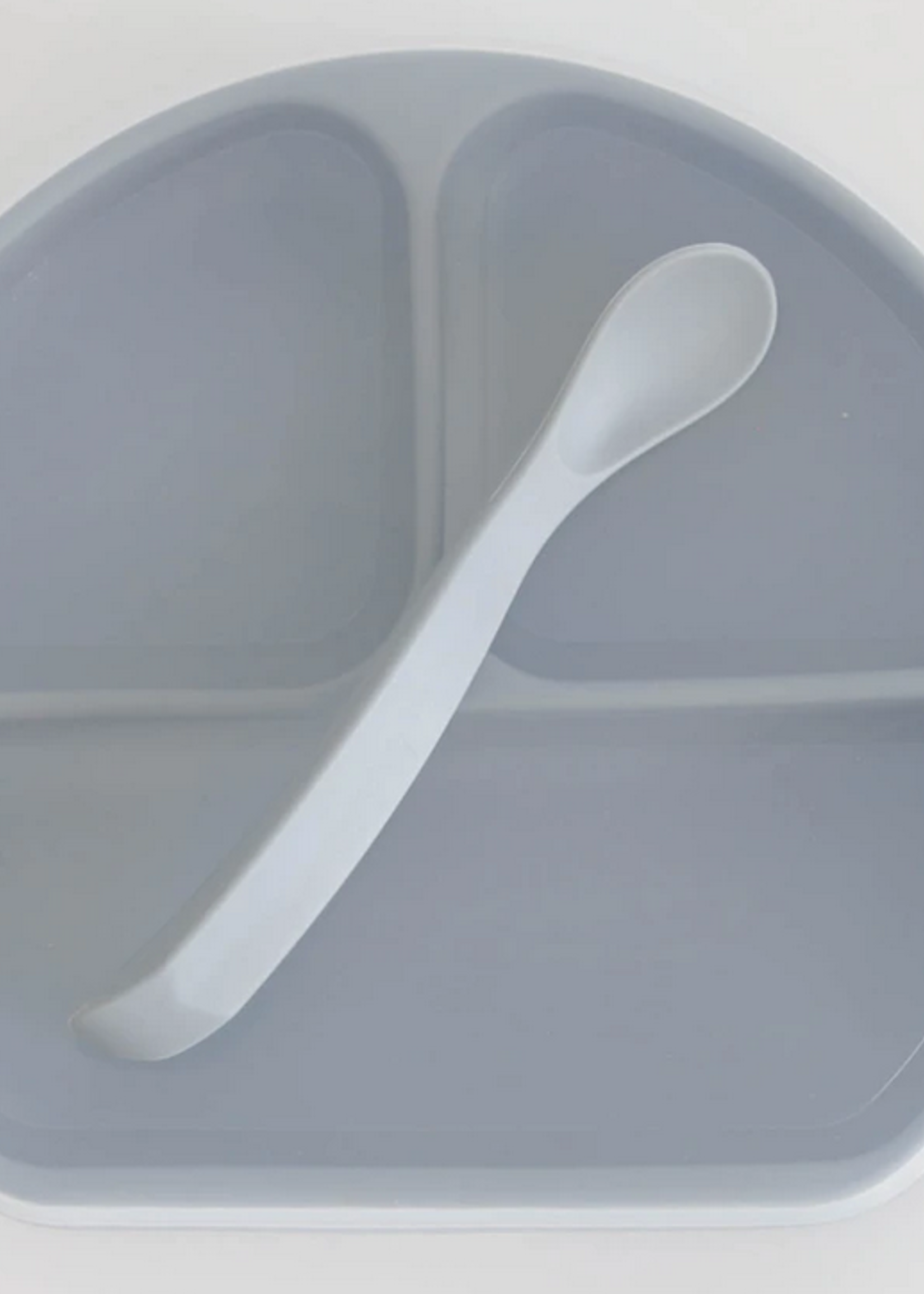 Elitaire Petite Sky Silicone Suction Plate with Lid + Spoon