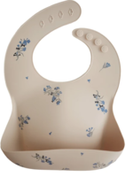 Elitaire Petite Lilac Flowers Silicone Bib