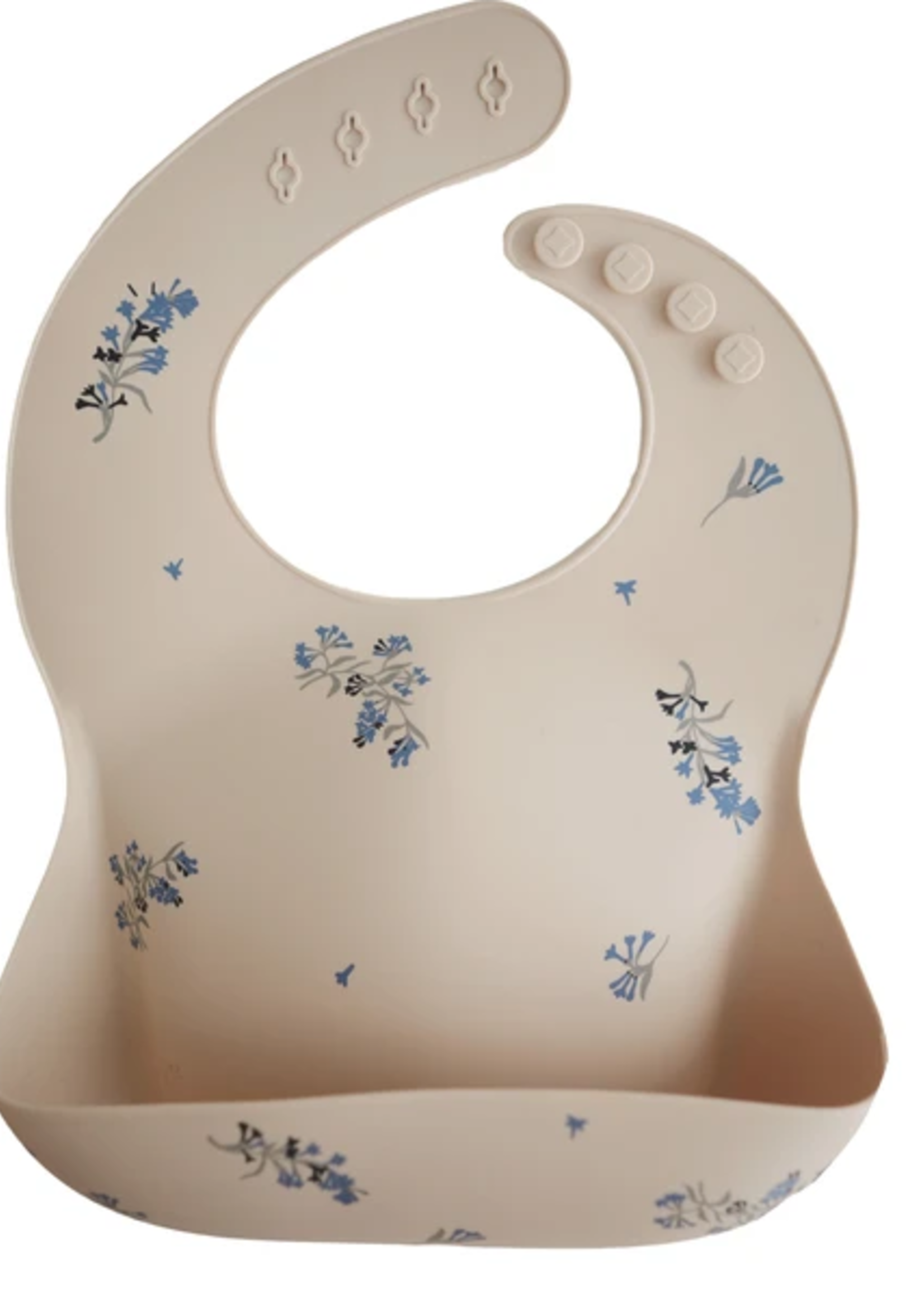 Elitaire Petite Lilac Flowers Silicone Bib