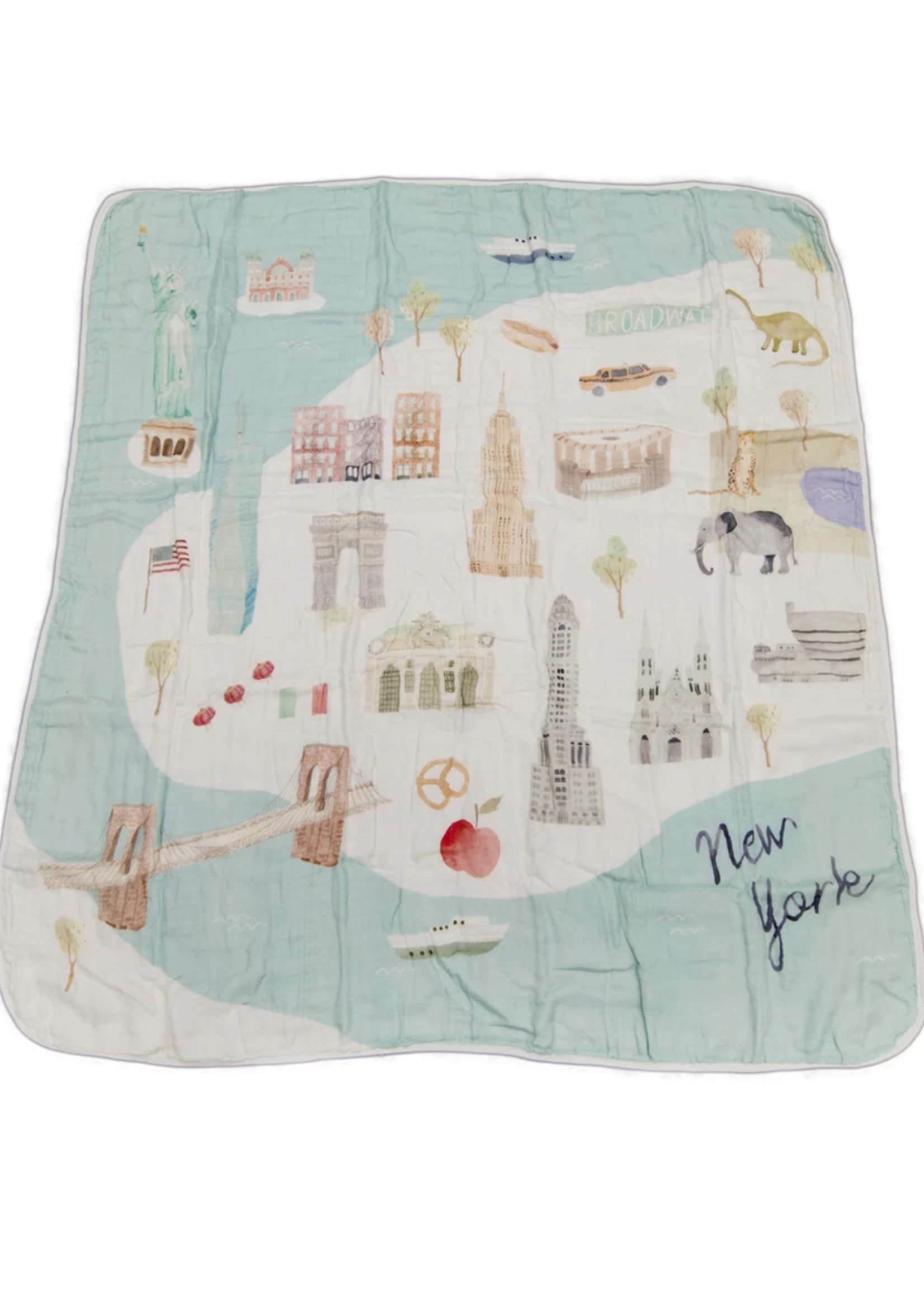 Elitaire Petite Muslin Quilt Blanket - New York City