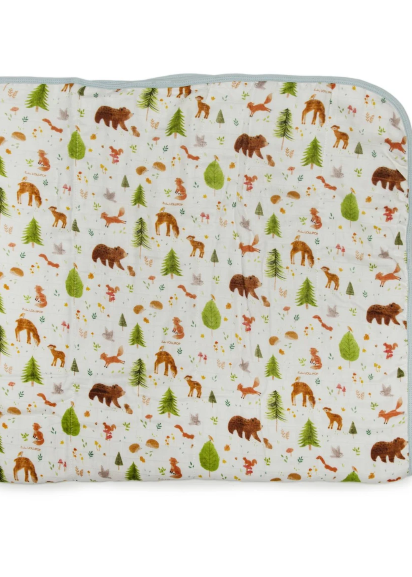 Elitaire Petite Muslin Quilt Blanket - Forest Friends