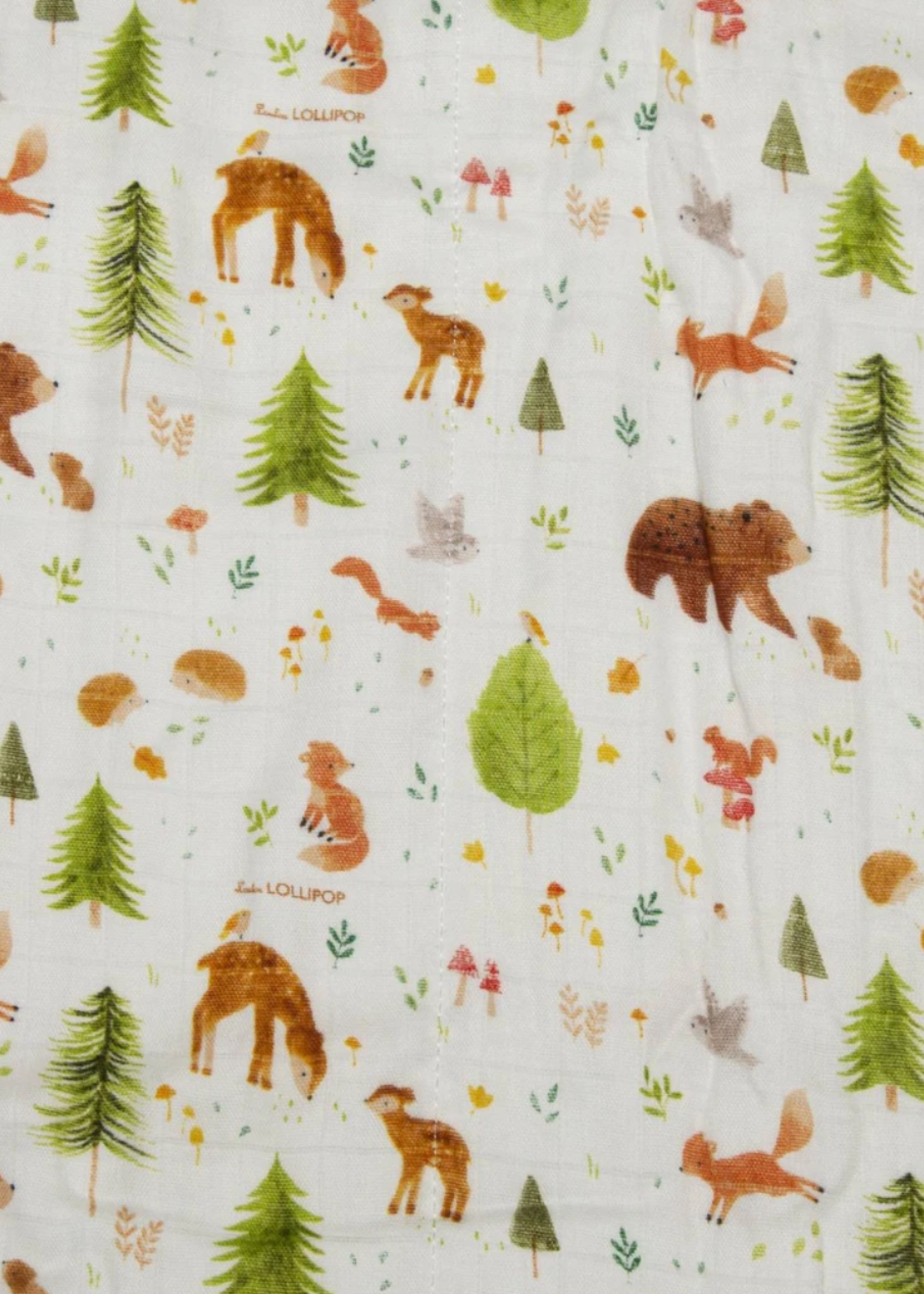 Elitaire Petite Muslin Quilt Blanket - Forest Friends