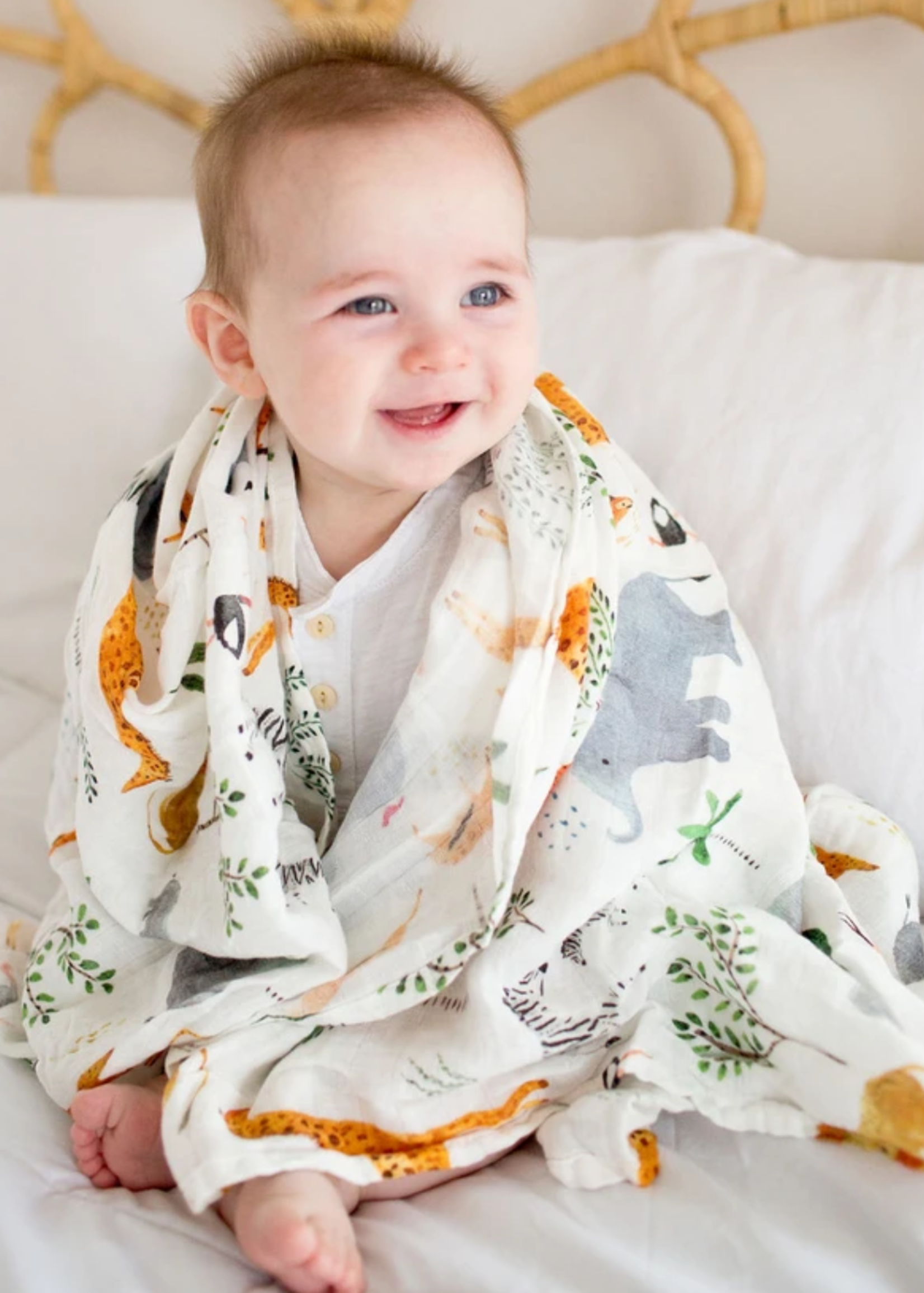 Elitaire Petite Muslin Swaddle - Safari Jungle