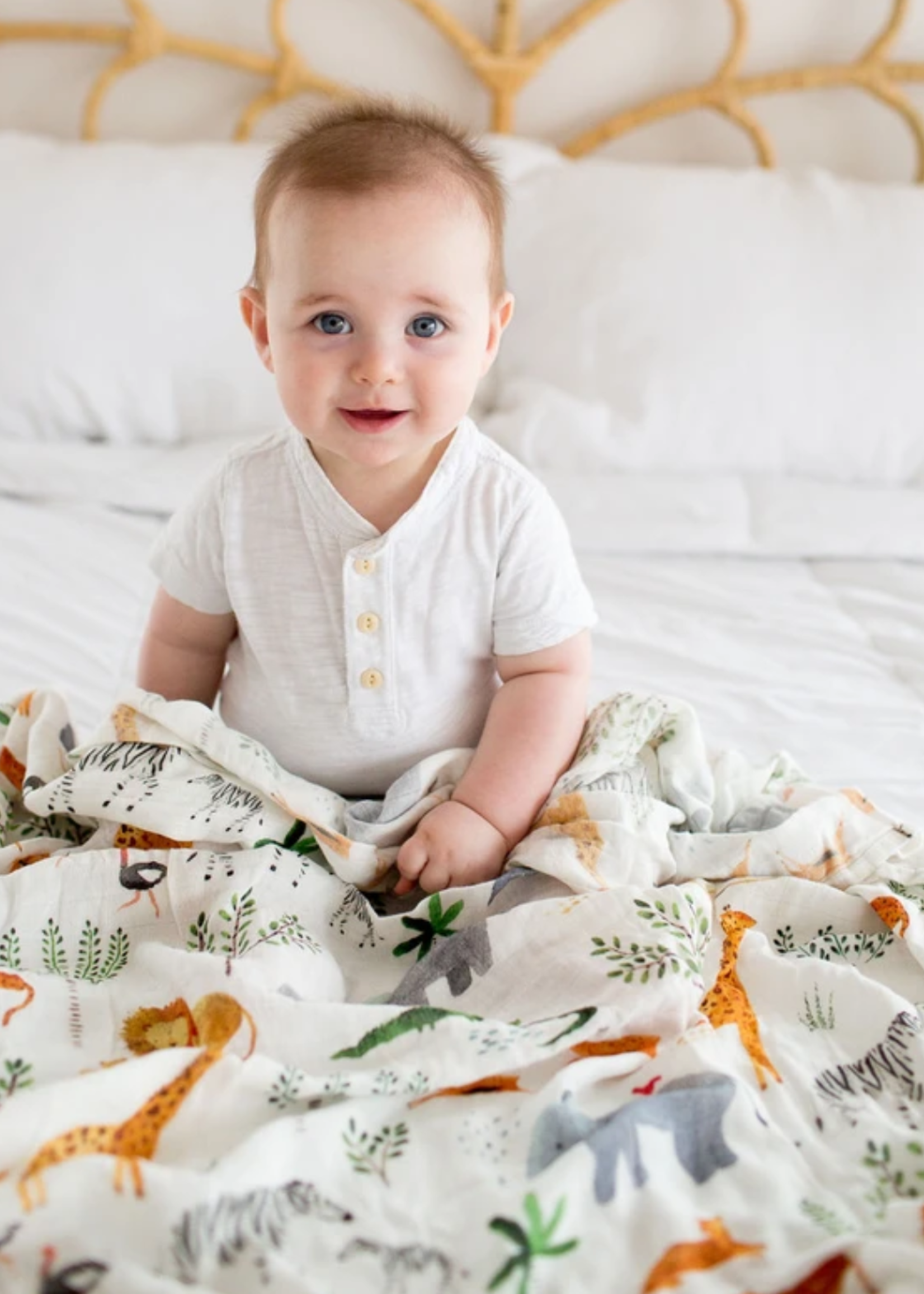 Elitaire Petite Muslin Swaddle - Safari Jungle