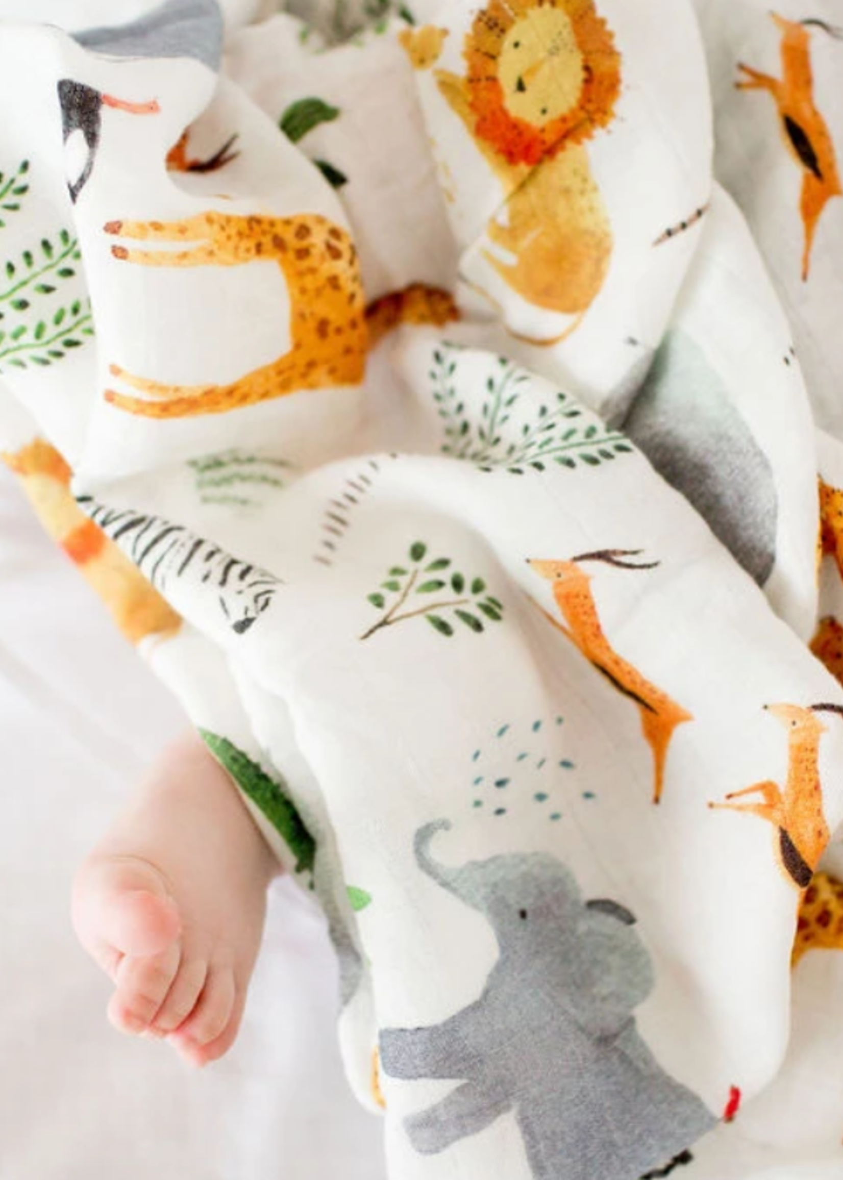 Elitaire Petite Muslin Swaddle - Safari Jungle