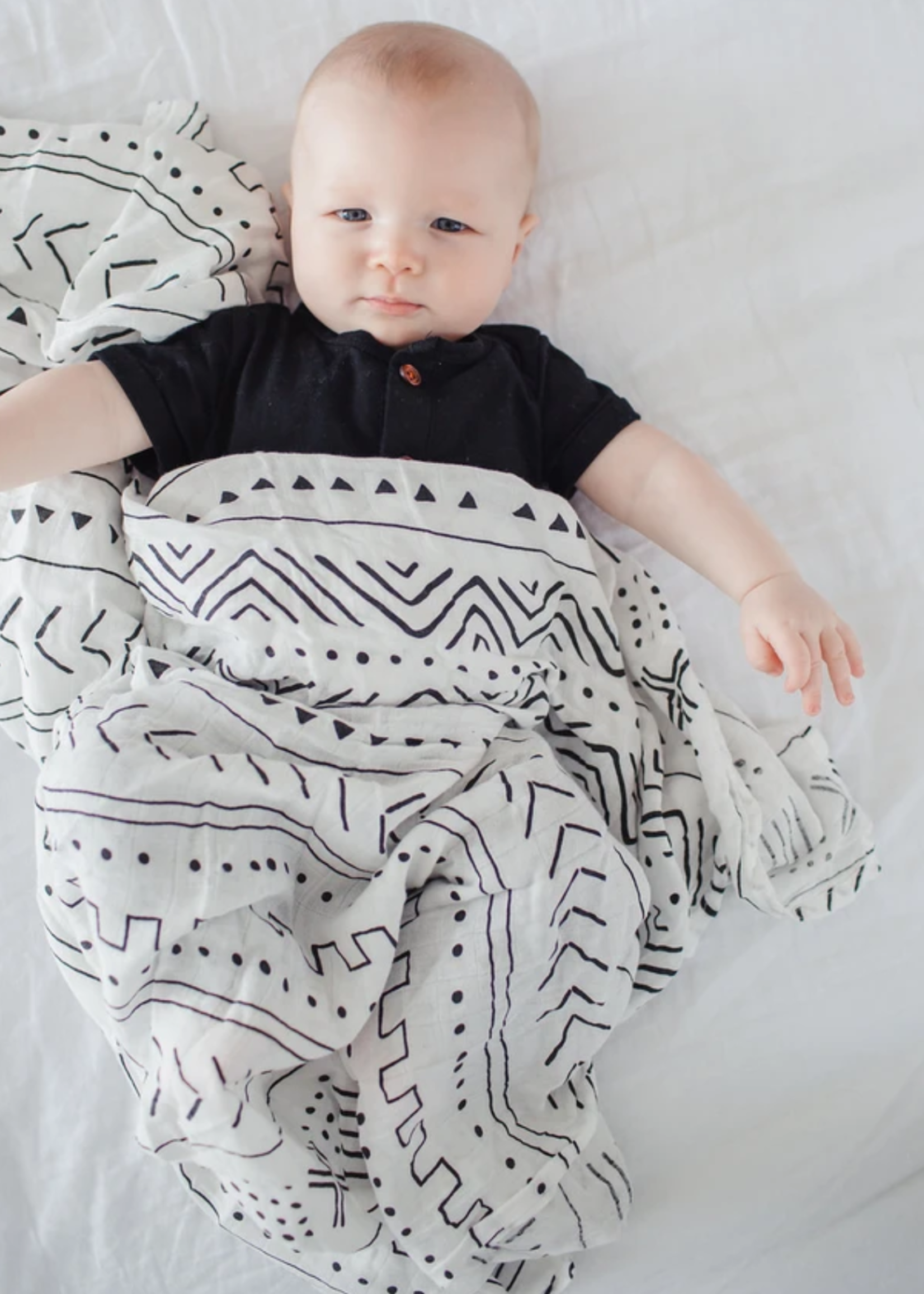 Black and white sales muslin swaddle