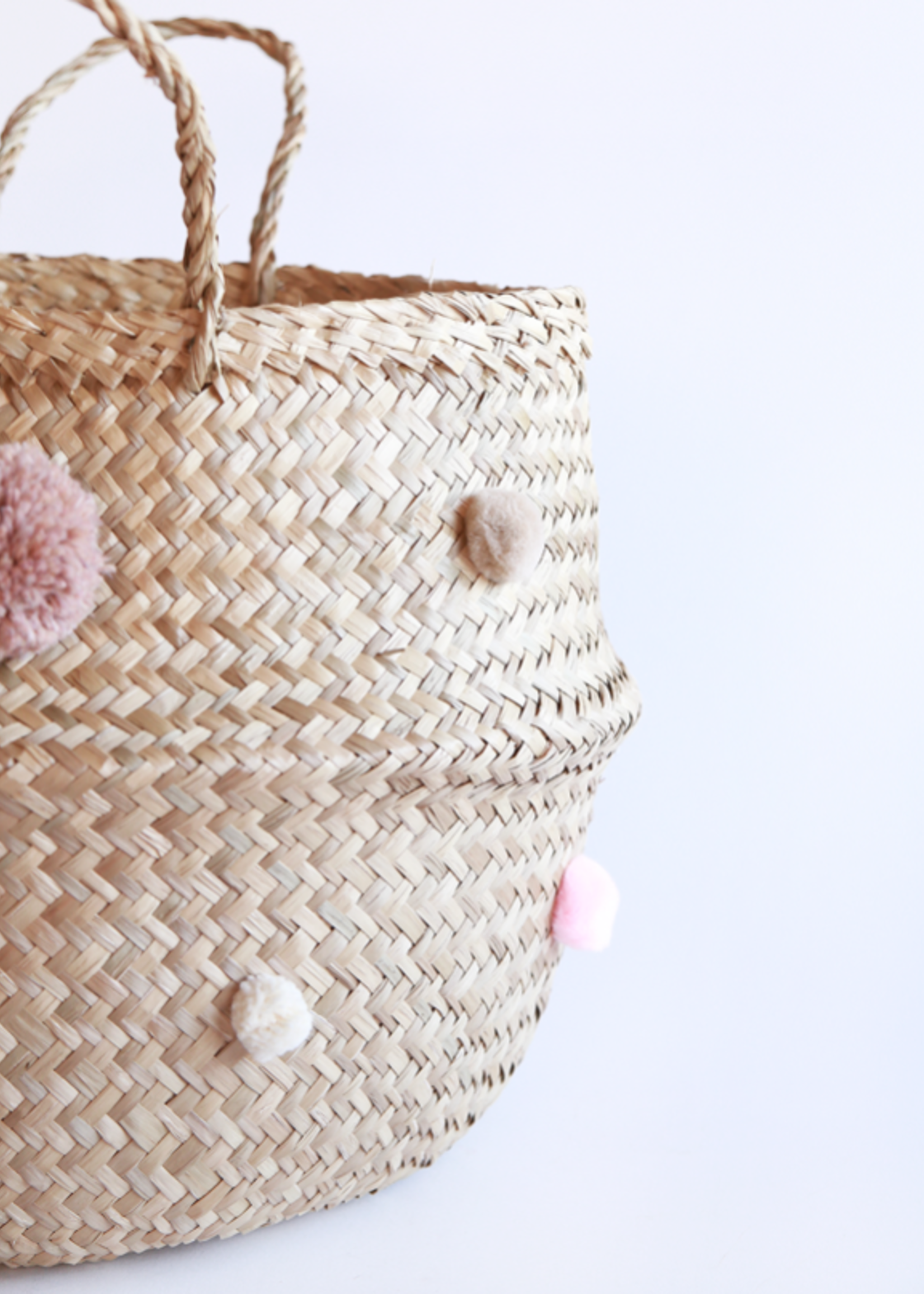 Elitaire Petite Blush Pom Pom Basket