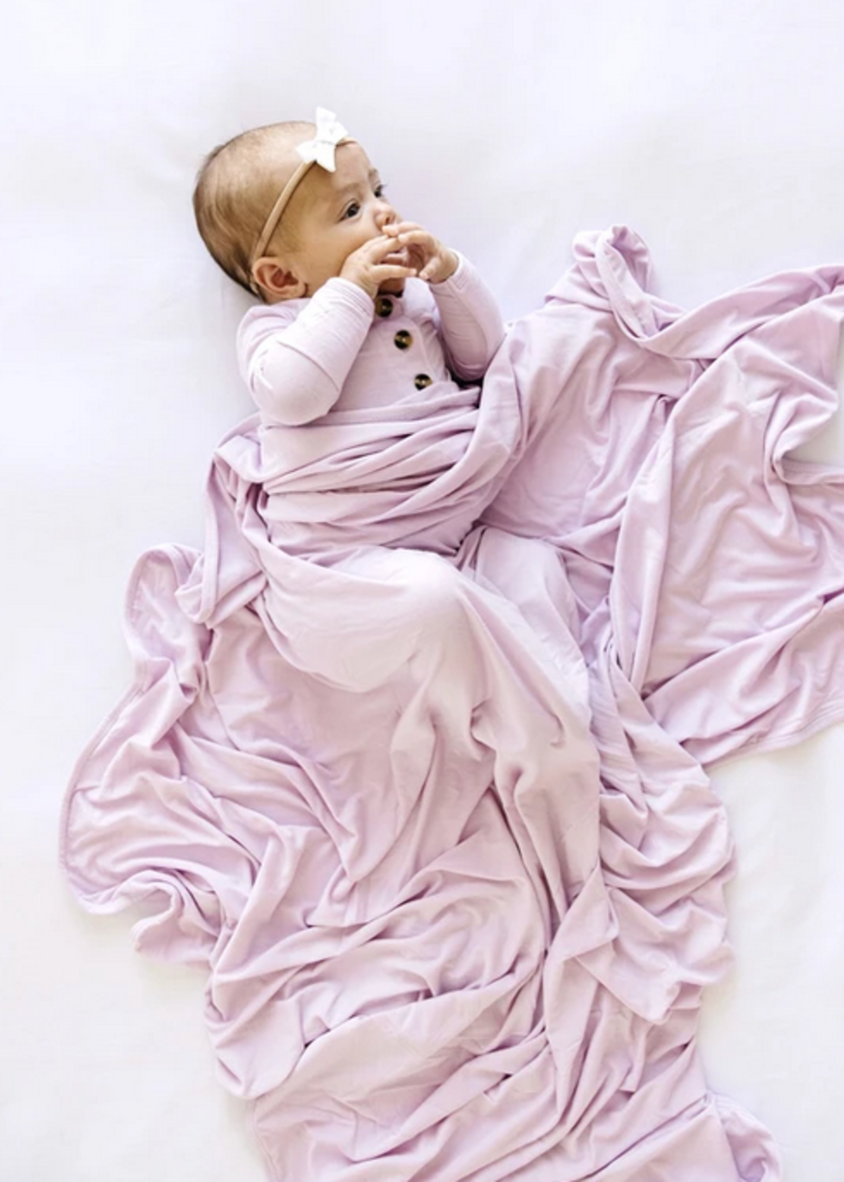 Elitaire Petite Quincy Lilac Knit Swaddle Blanket