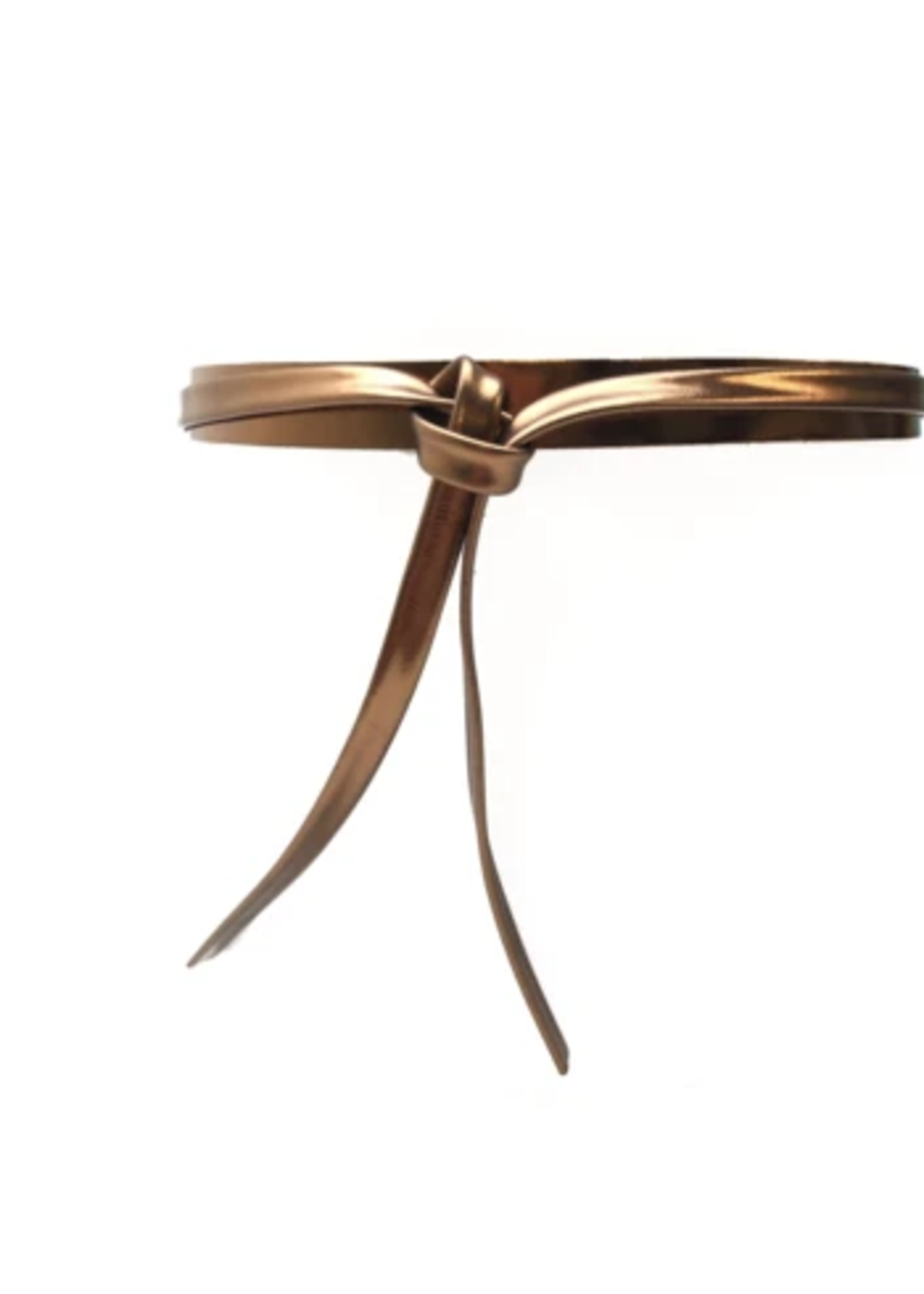 Elitaire Boutique Skinny Wrap Belt - Bronze Foil