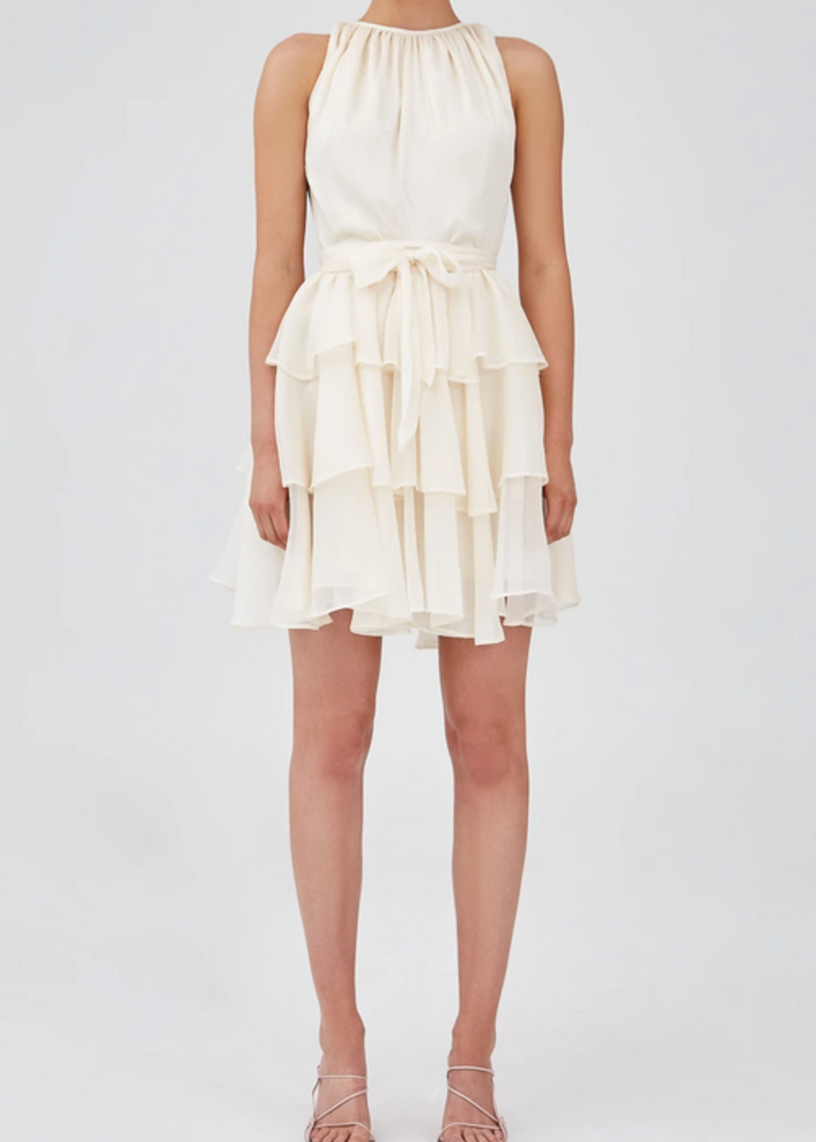 Elitaire Boutique Starter Mini Dress in Creme