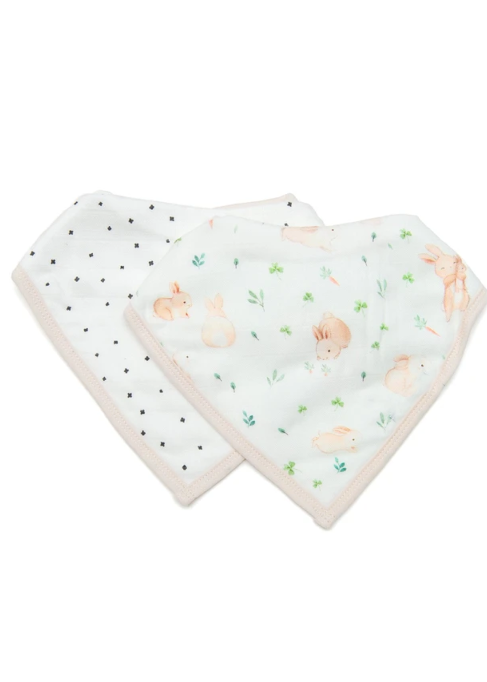 Elitaire Petite Bandana Bib Set - Bunny Meadow