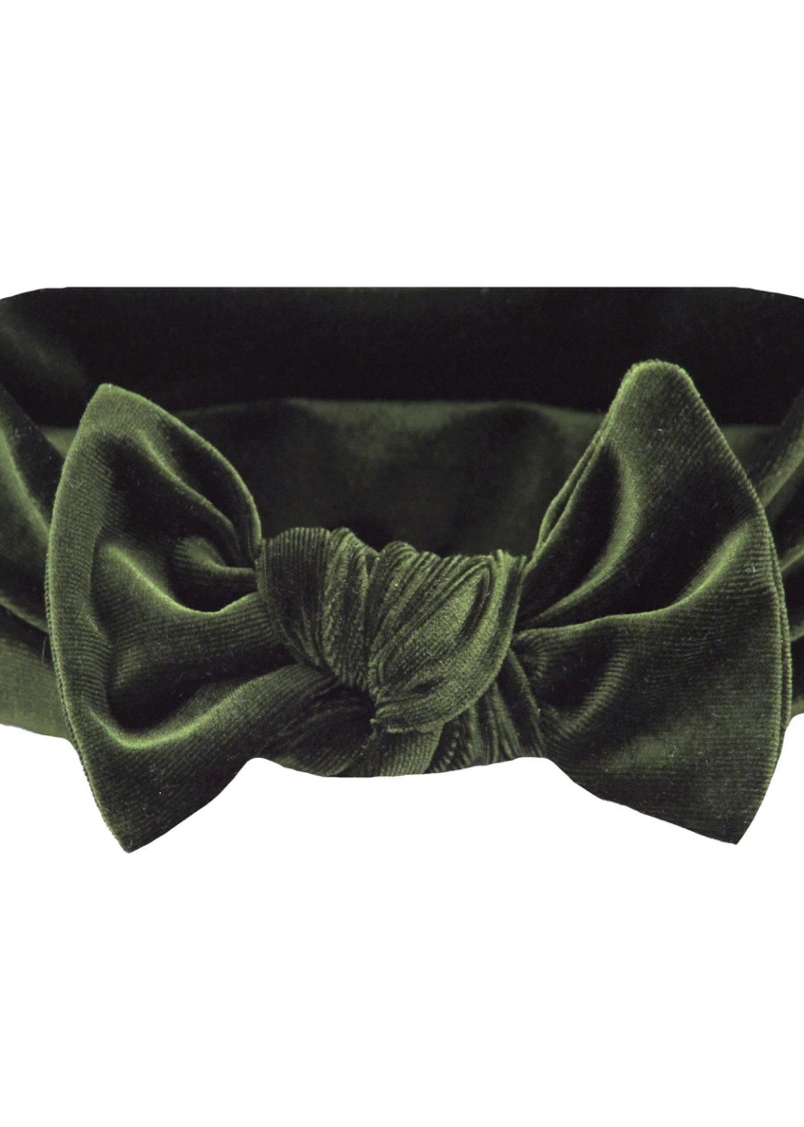 Elitaire Petite Velvet Headband - Olive